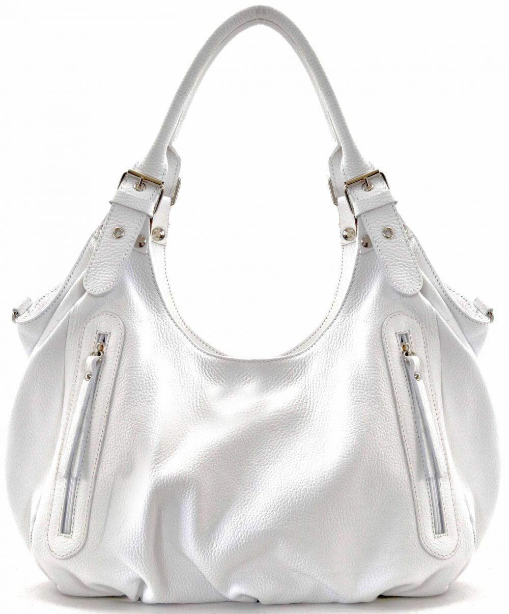 Sac à main en cuir grainé SAINT TROP Blanc