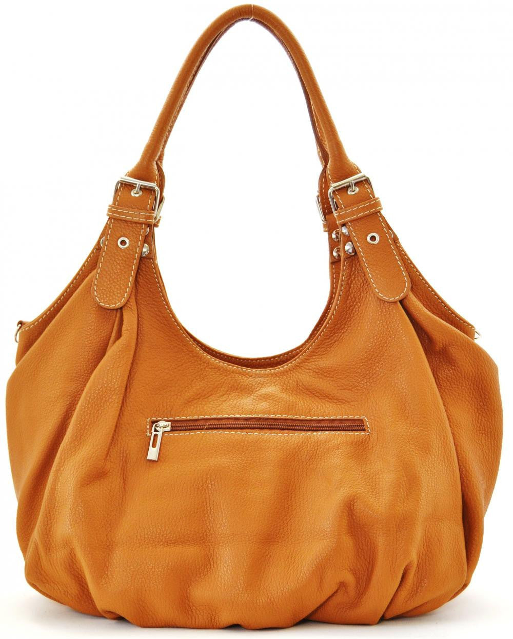 Sac à main en cuir grainé SAINT TROP Cognac