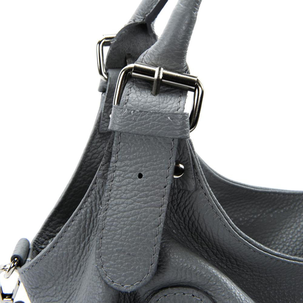 Sac à main en cuir grainé SAINT TROP Gris foncé