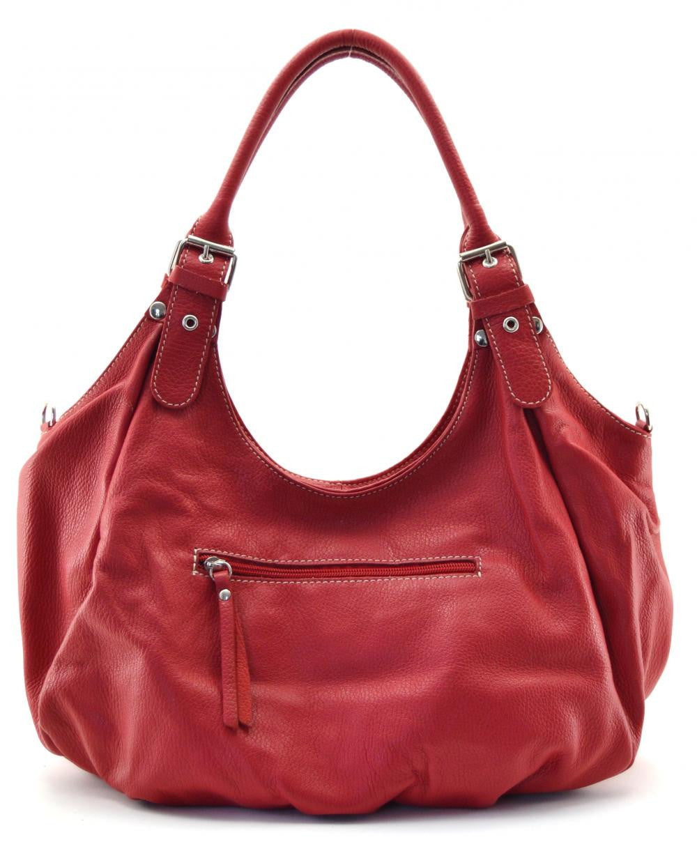 Sac à main en cuir grainé SAINT TROP Rouge garance