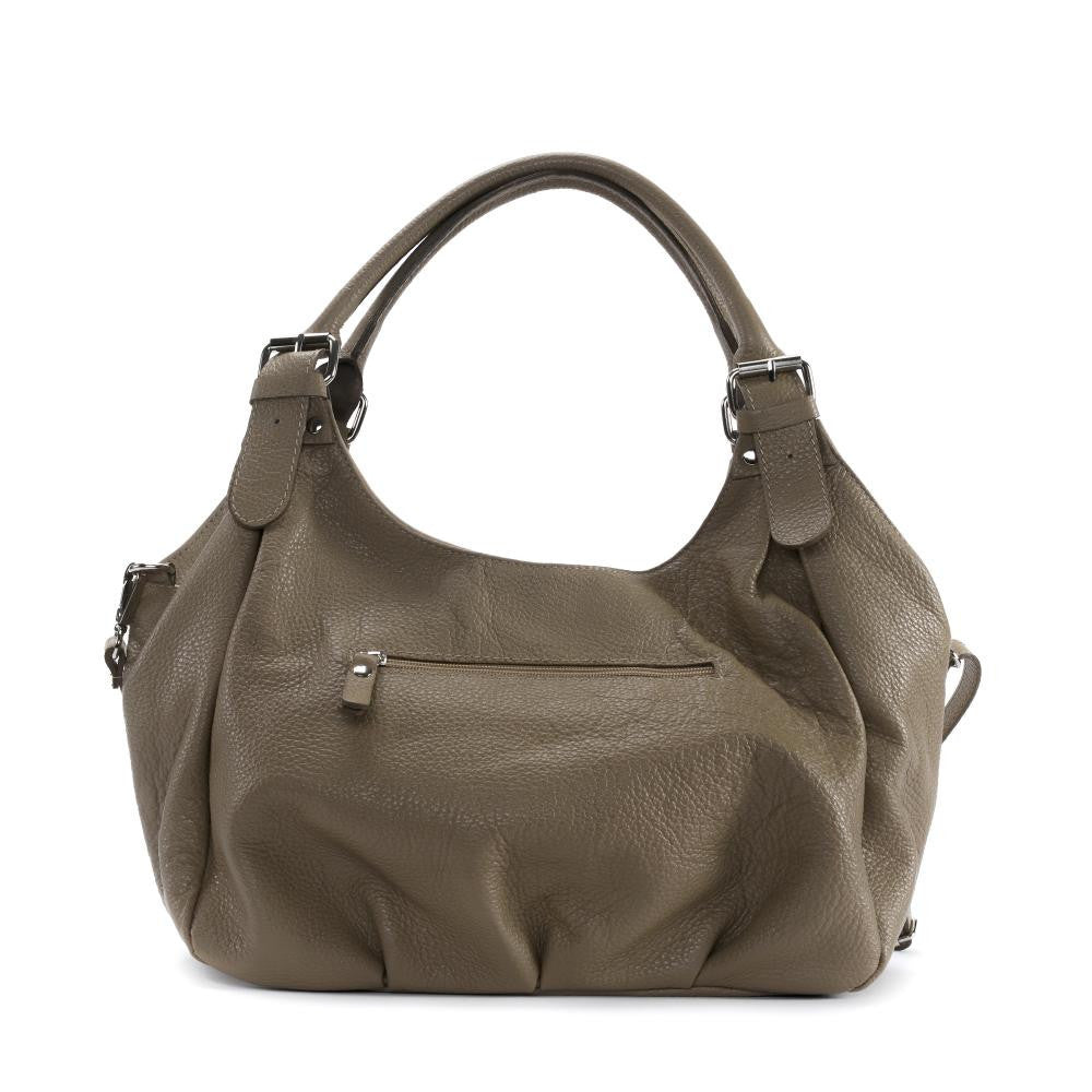 Sac à main en cuir grainé SAINT TROP Taupe