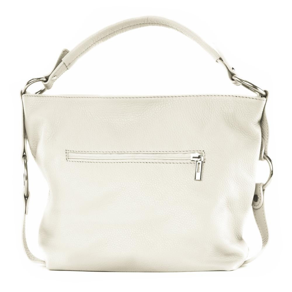 Sac à main en cuir grainé SETE Beige crème
