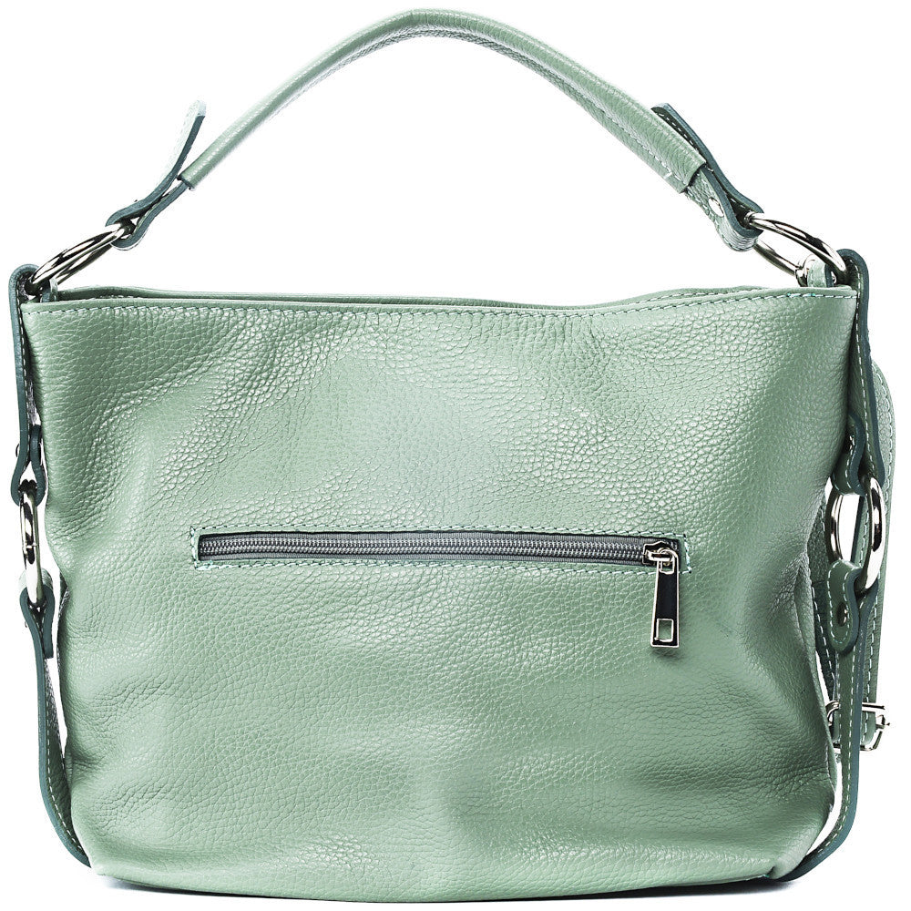 Sac à main en cuir grainé SETE Vert pastel