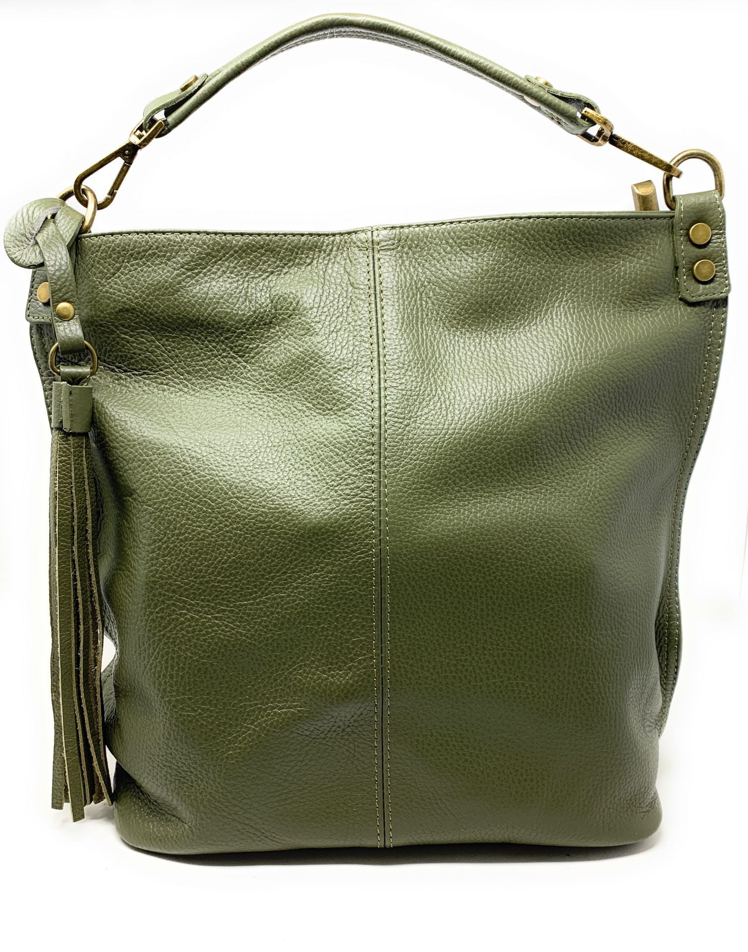 Sac à main en cuir grainé TANAH Kaki