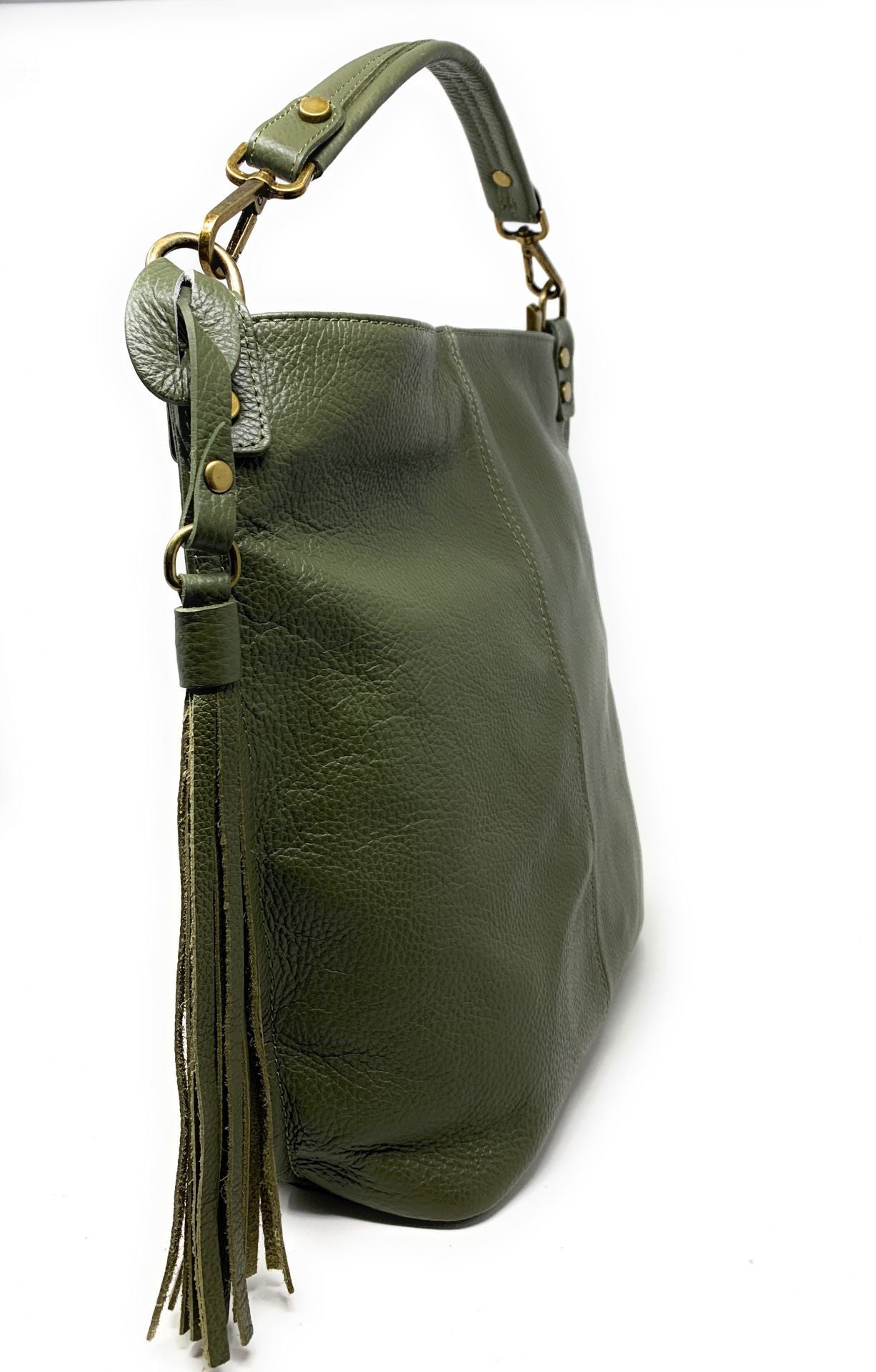 Sac à main en cuir grainé TANAH Kaki