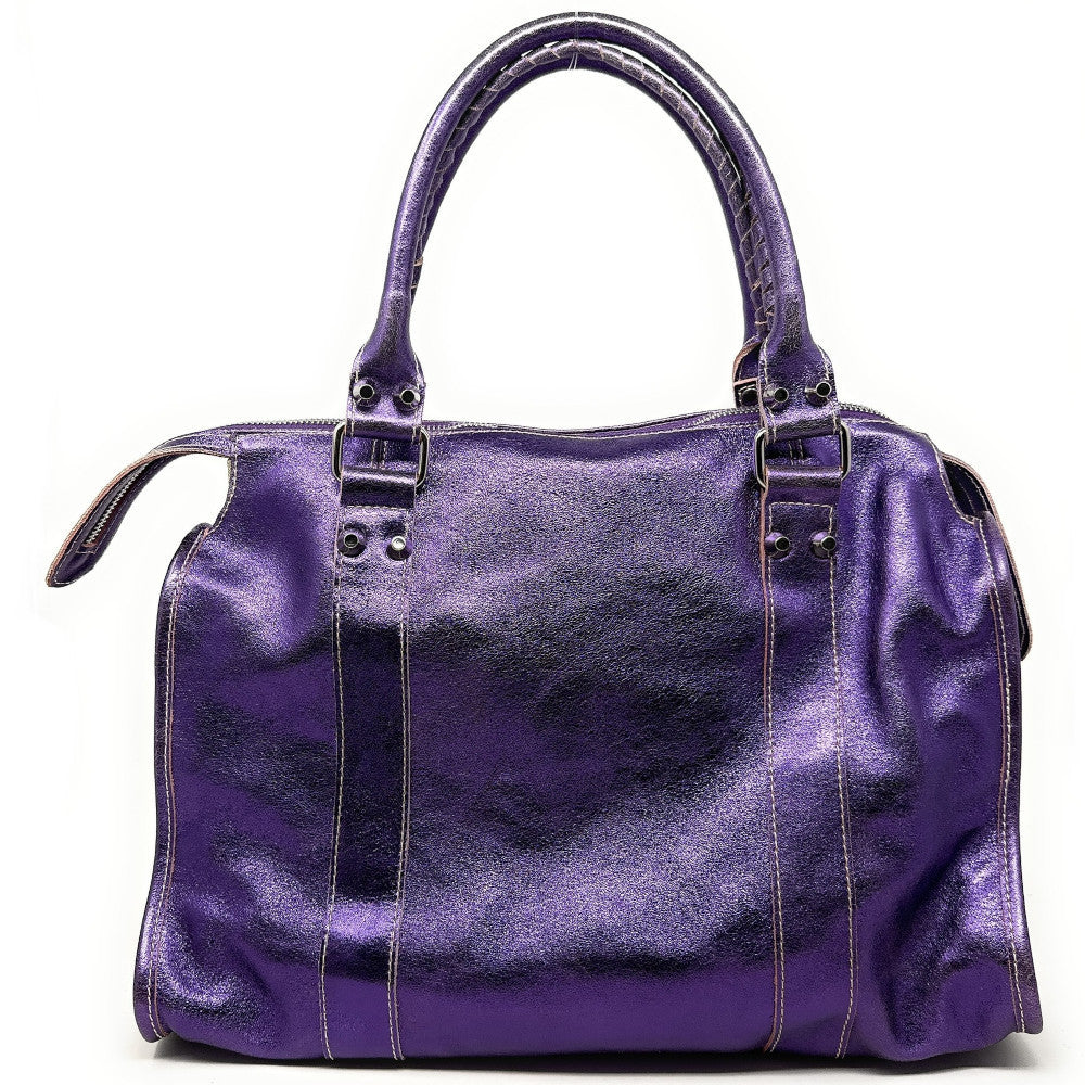 Sac à main en cuir irisé SANDSTORM Améthyste