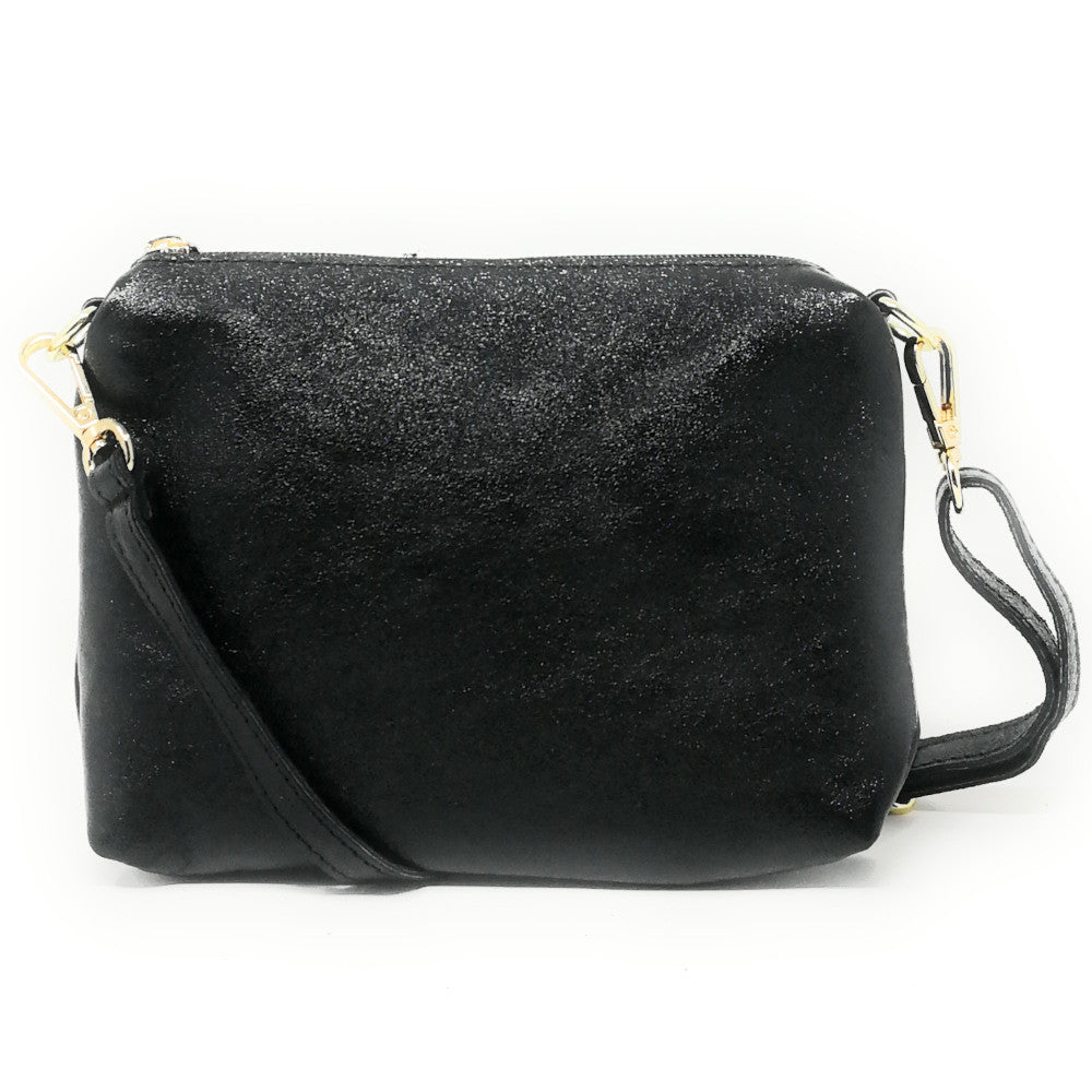 Sac à main en cuir irisé DAM DAM Noir irisé