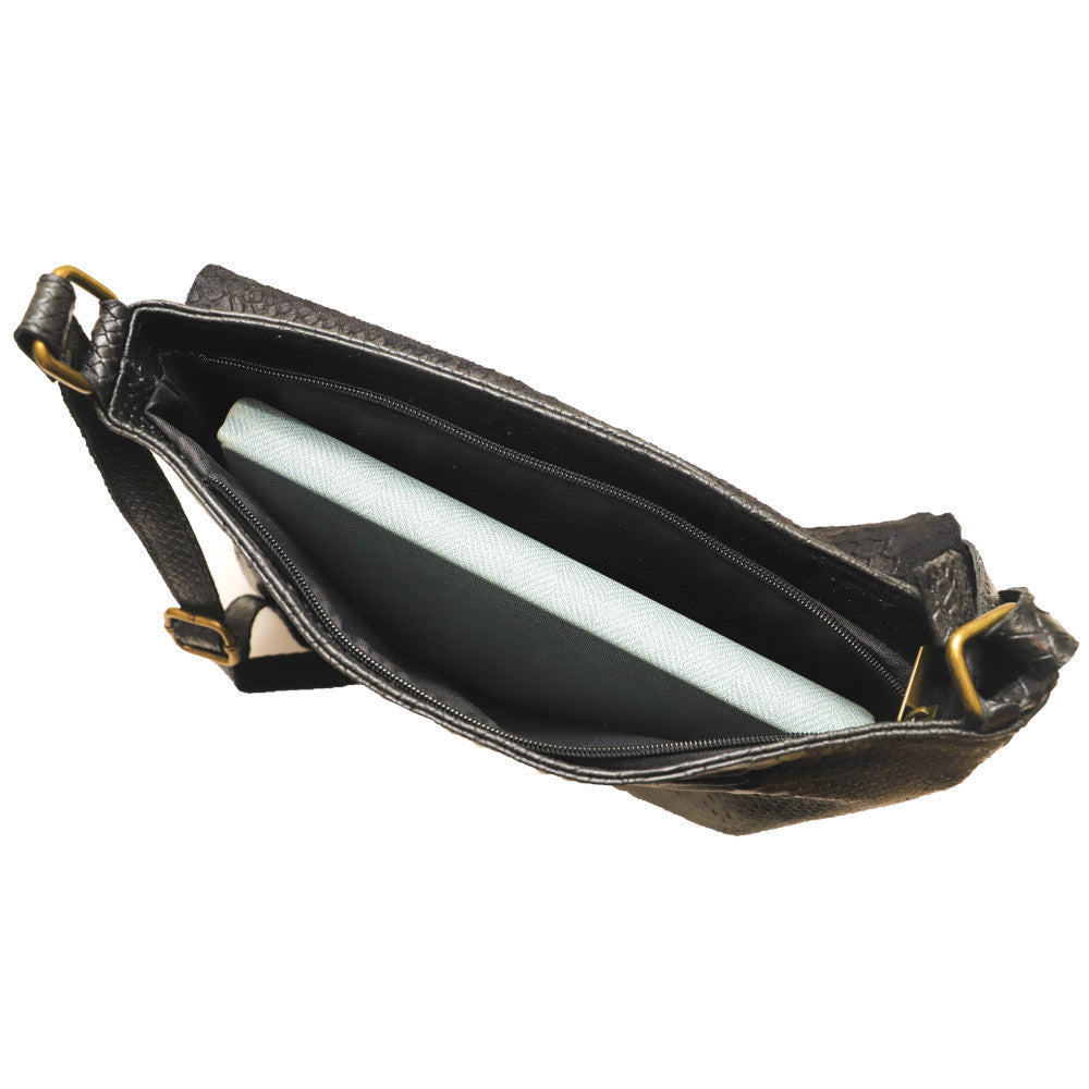 Sac à main en cuir italien façon serpent COQUETTE E.L. Noir