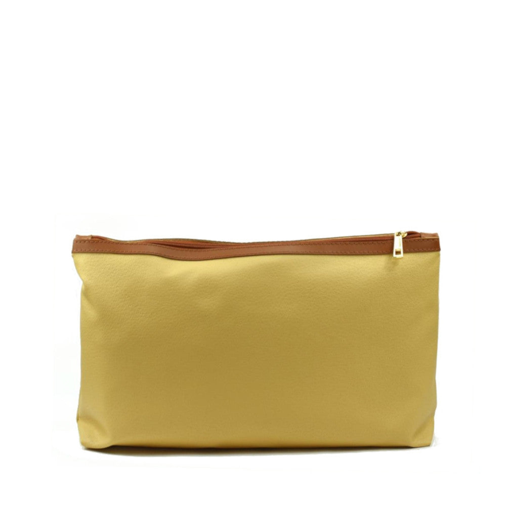 Grand sac à main en cuir glacé CHANTILLY Cognac foncé