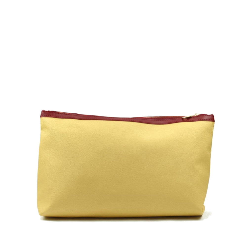 Grand sac à main en cuir glacé CHANTILLY Rouge foncé