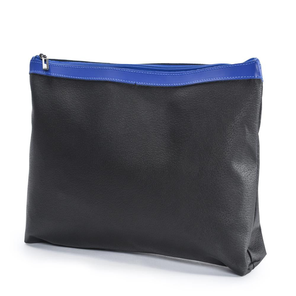 Grand sac à main en cuir glacé CHANTILLY Bleu roi