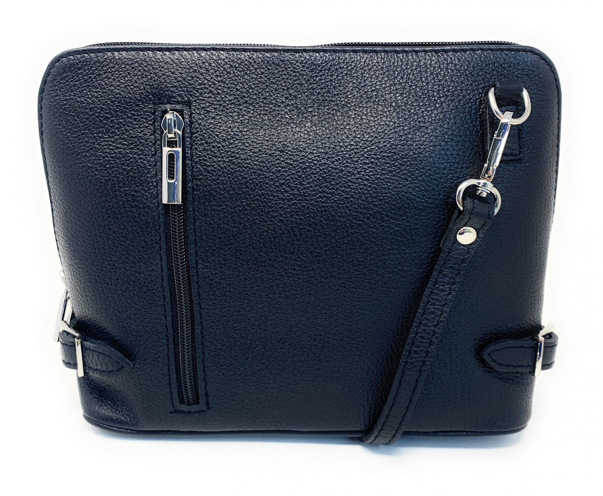Sac à main en cuir italien grainé MAMMA MIA Noir