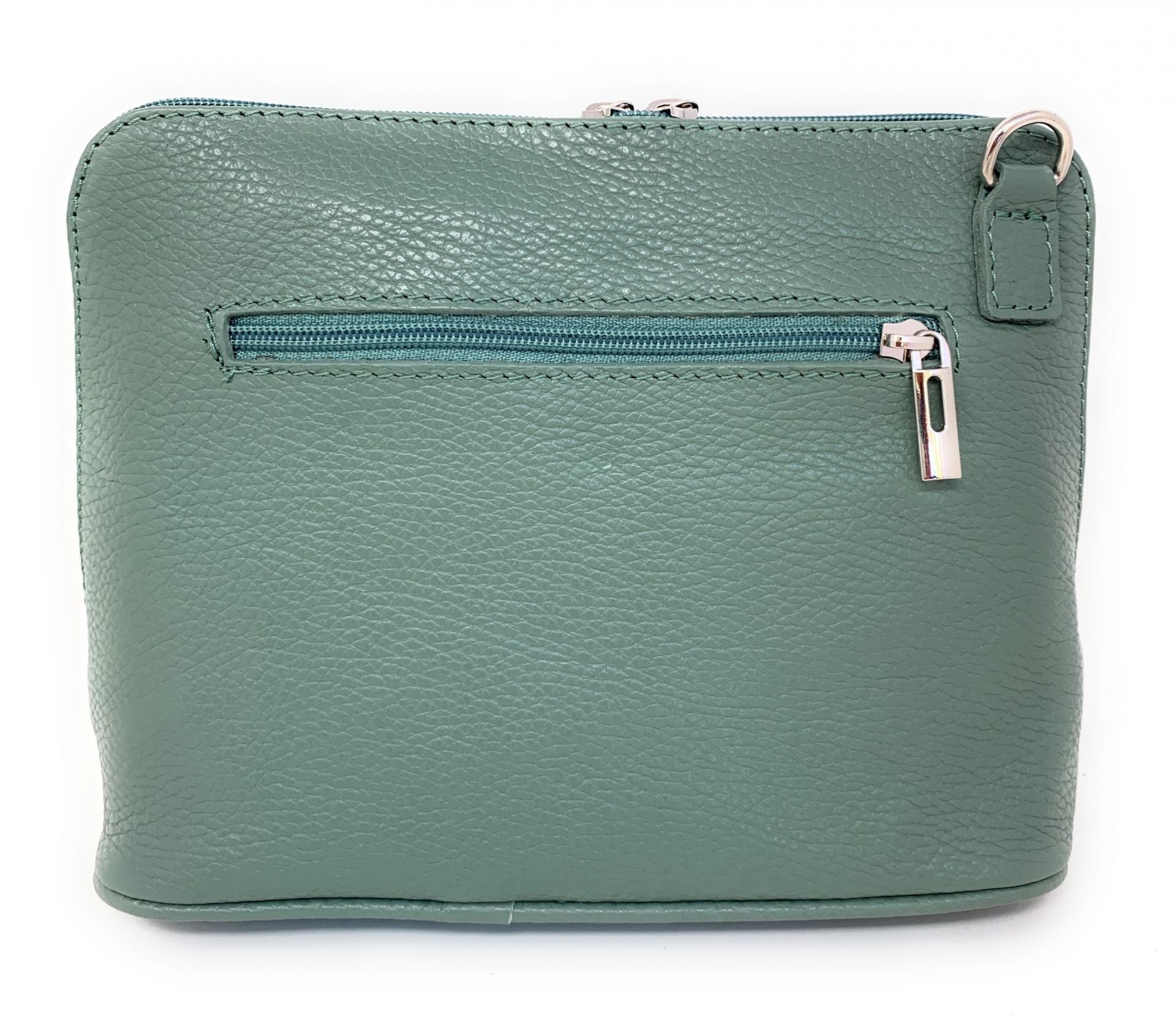 Sac à main en cuir italien grainé MAMMA MIA Vert pastel