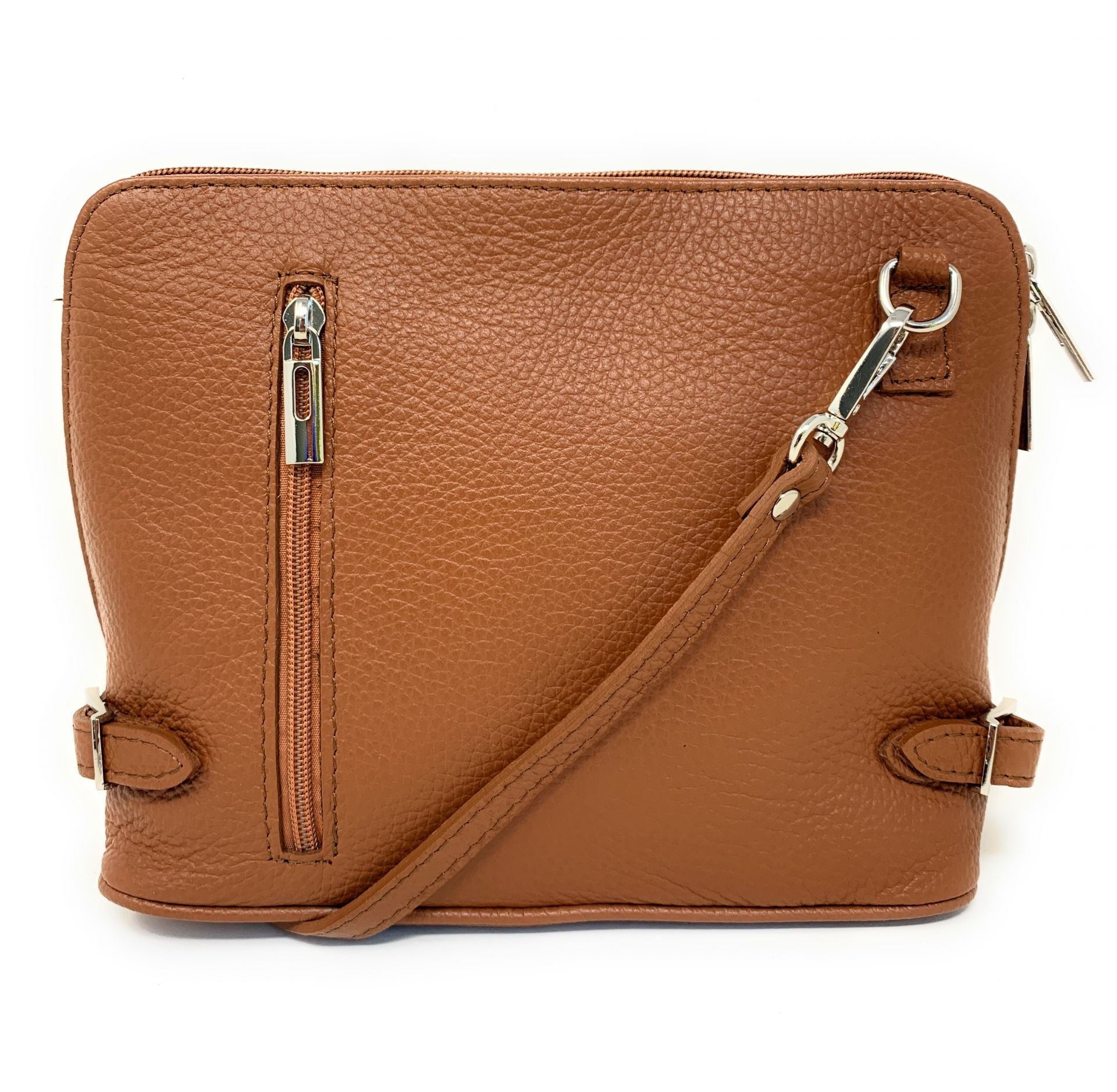 Sac à main en cuir italien grainé MAMMA MIA Camel