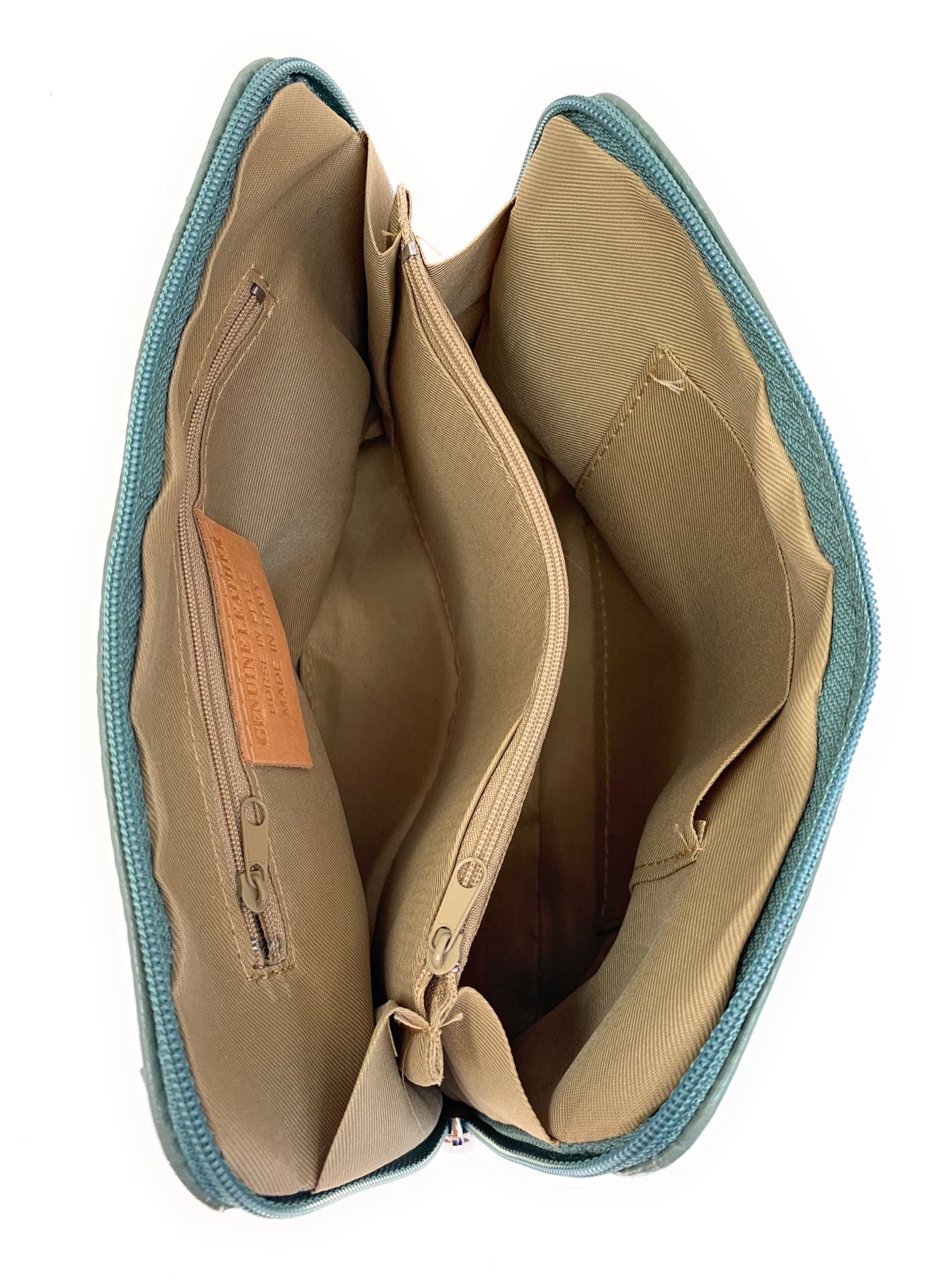 Sac à main en cuir italien grainé MAMMA MIA Vert pastel