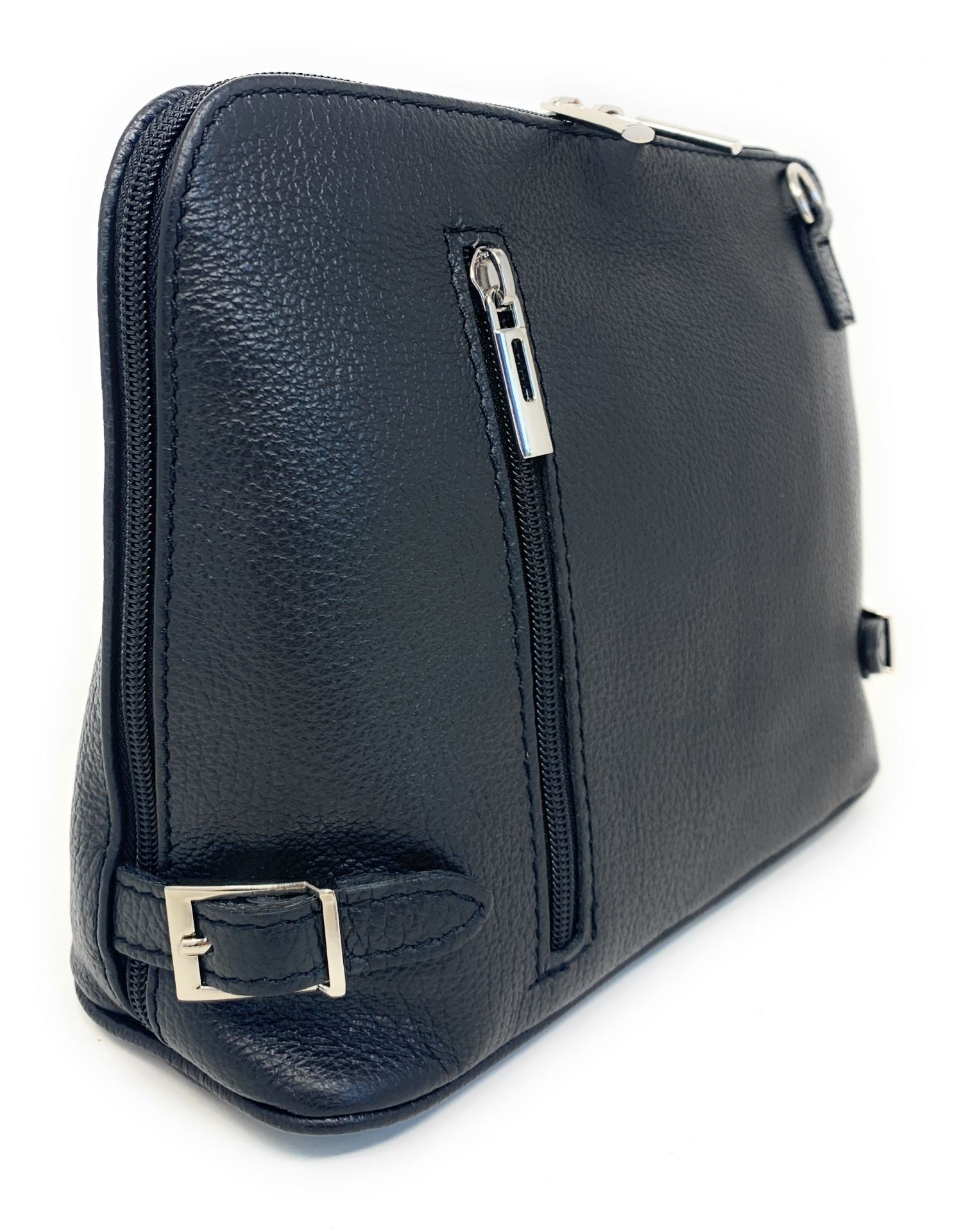 Sac à main en cuir italien grainé MAMMA MIA Noir