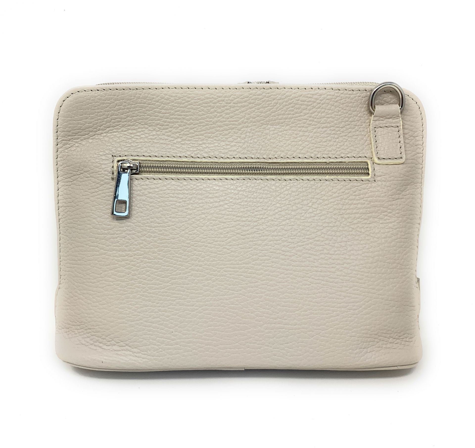 Sac à main en cuir italien grainé MAMMA MIA Beige crème