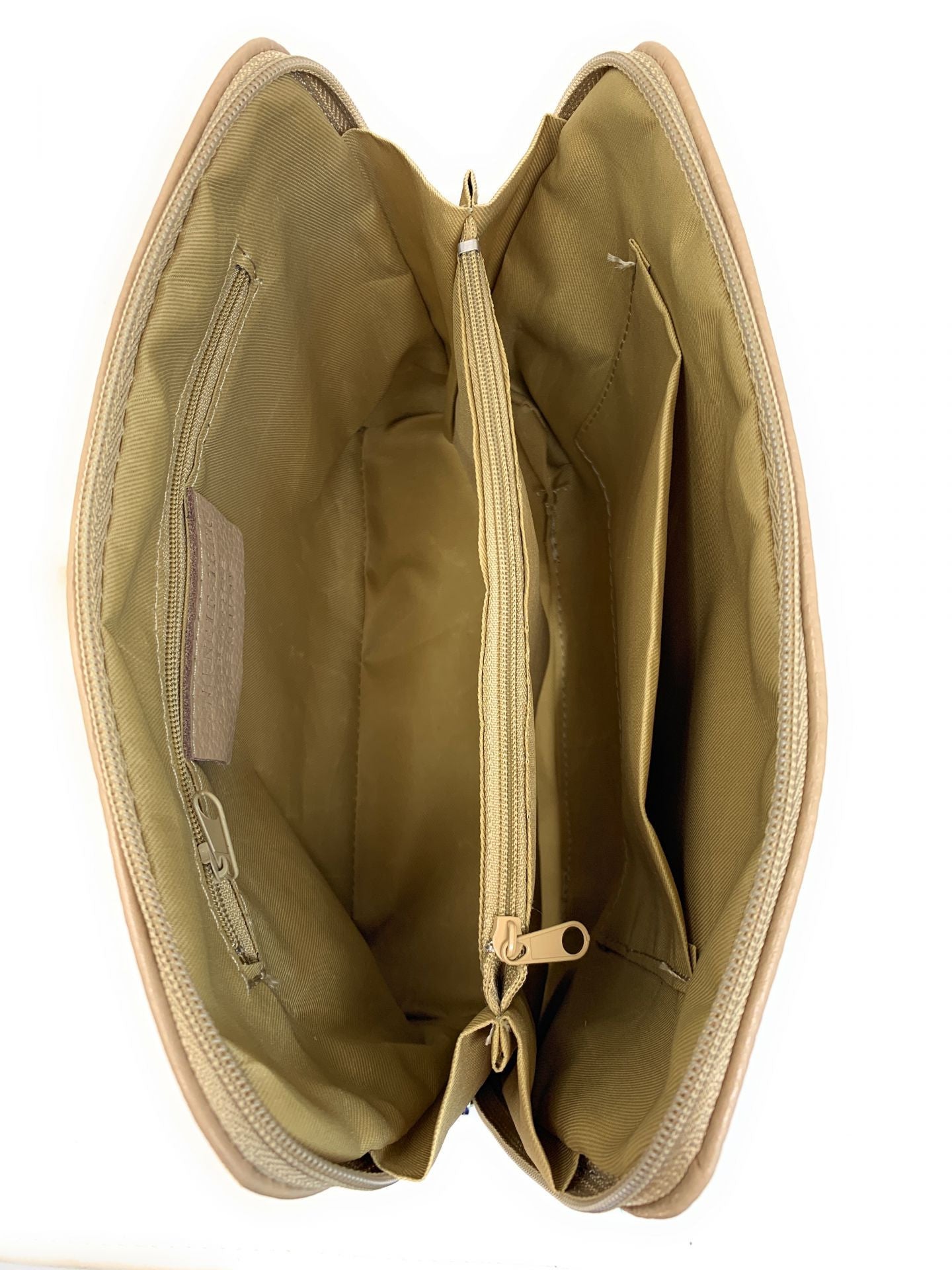 Sac à main en cuir italien grainé MAMMA MIA Taupe foncé