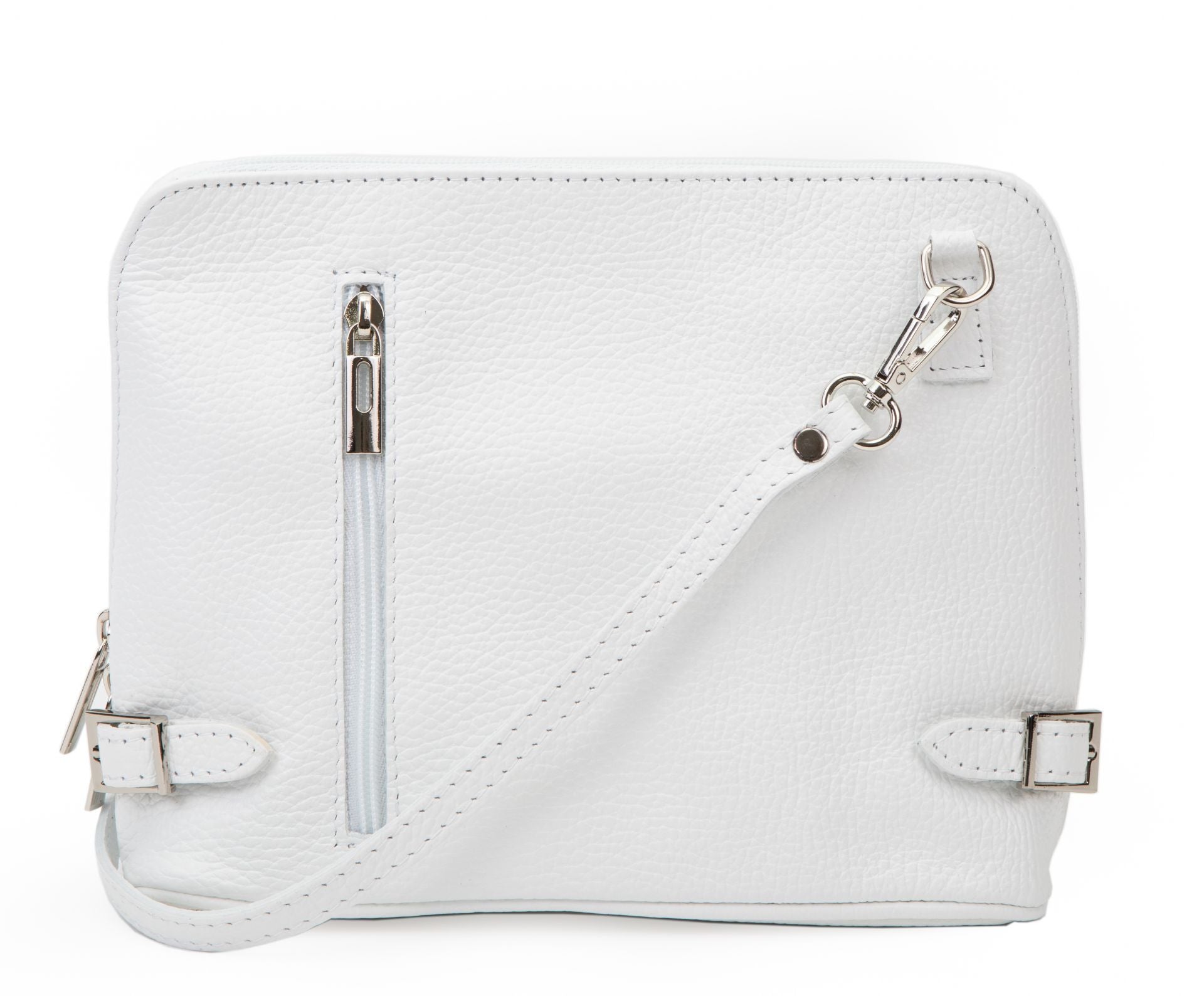 Sac à main en cuir italien grainé MAMMA MIA Blanc