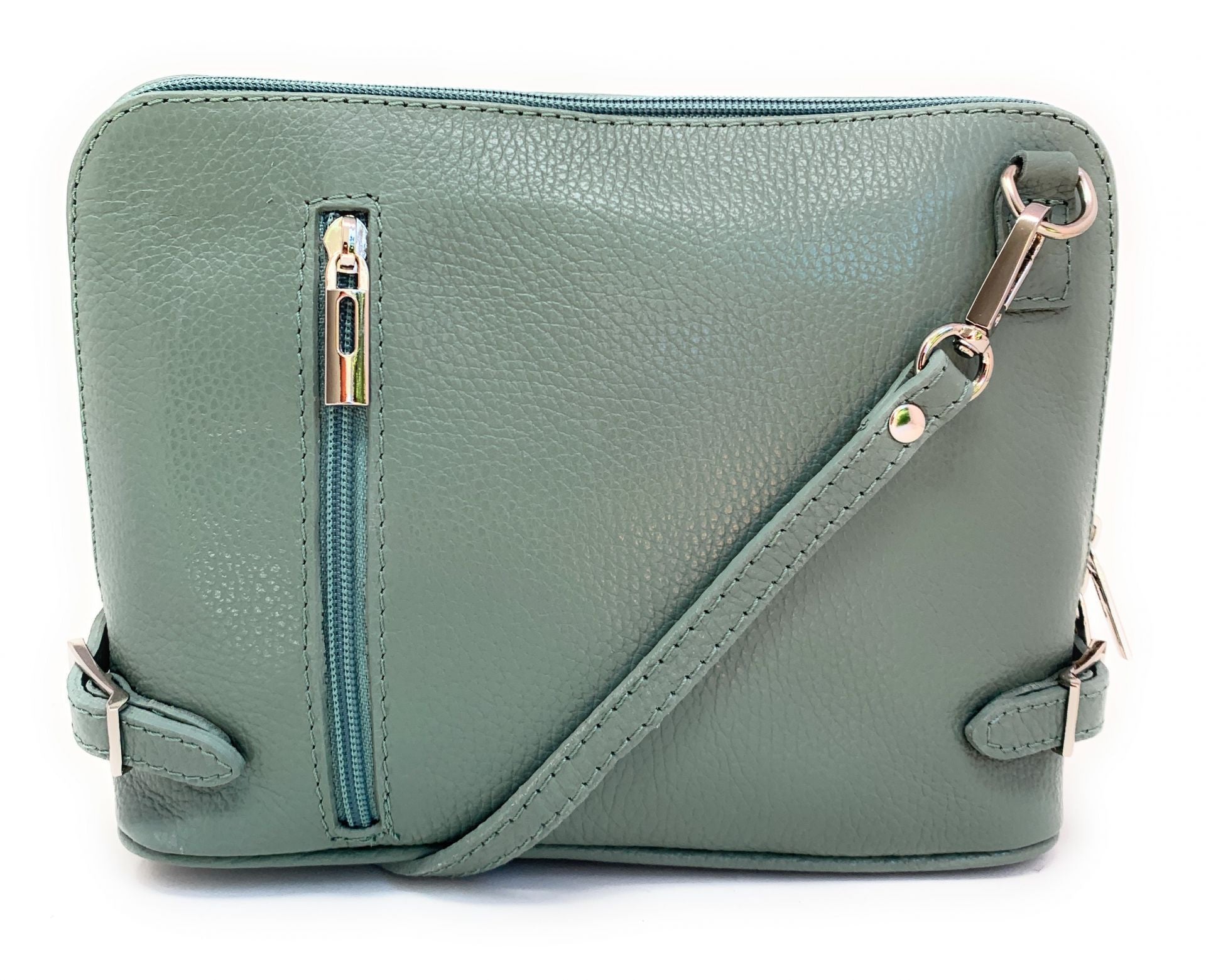 Sac à main en cuir italien grainé MAMMA MIA Vert pastel