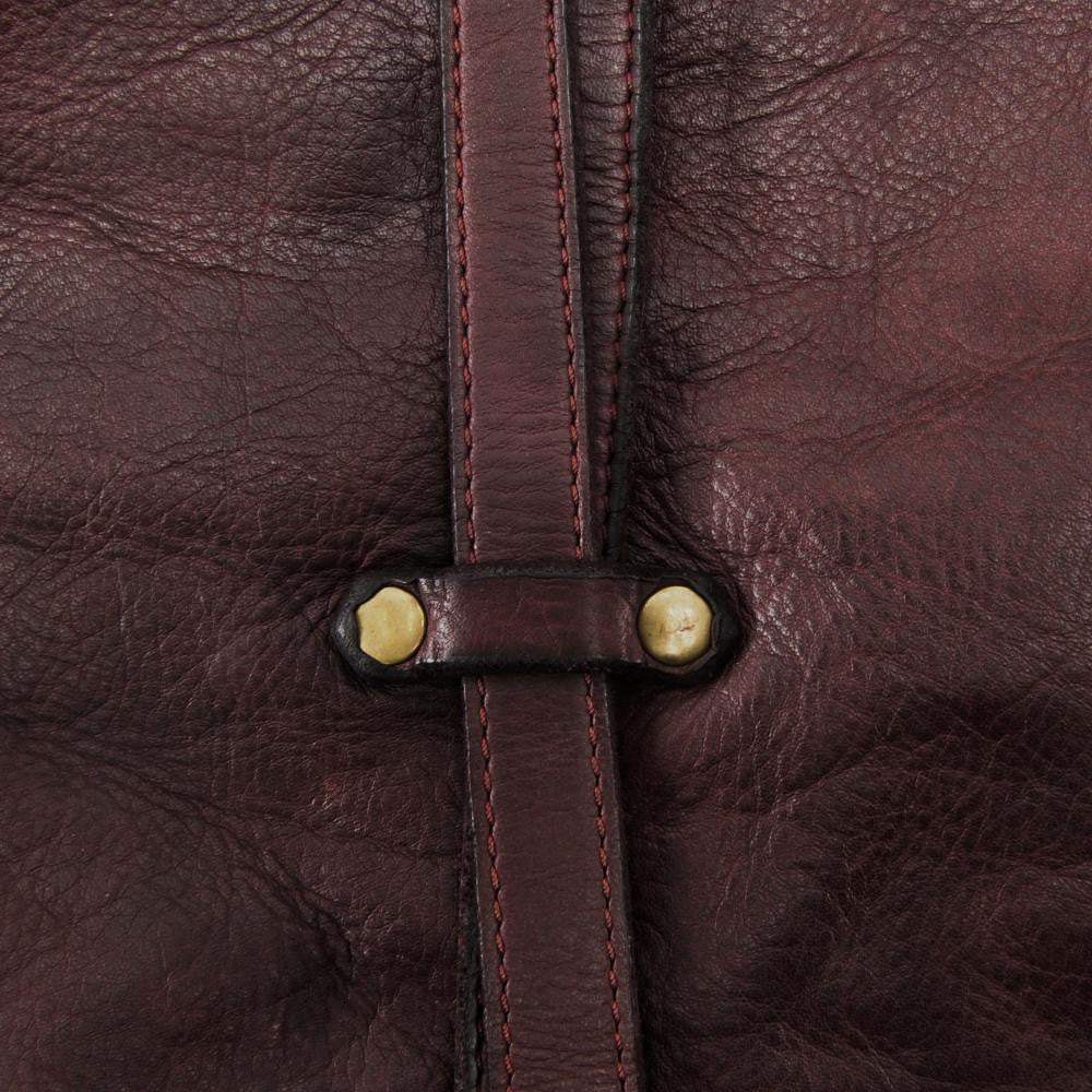 Sac messager en cuir vintage MISS CODY Prune