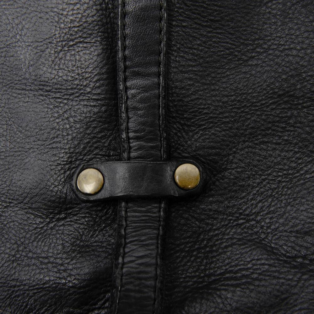 Sac messager en cuir vintage MISS CODY Noir