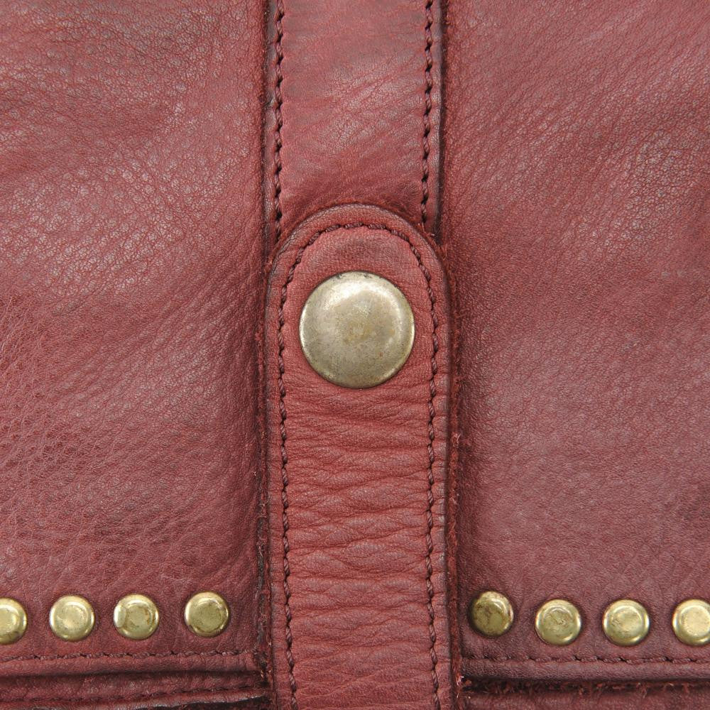 Sac besace à bandoulière en cuir vintage MISS SHAN Rouge foncé