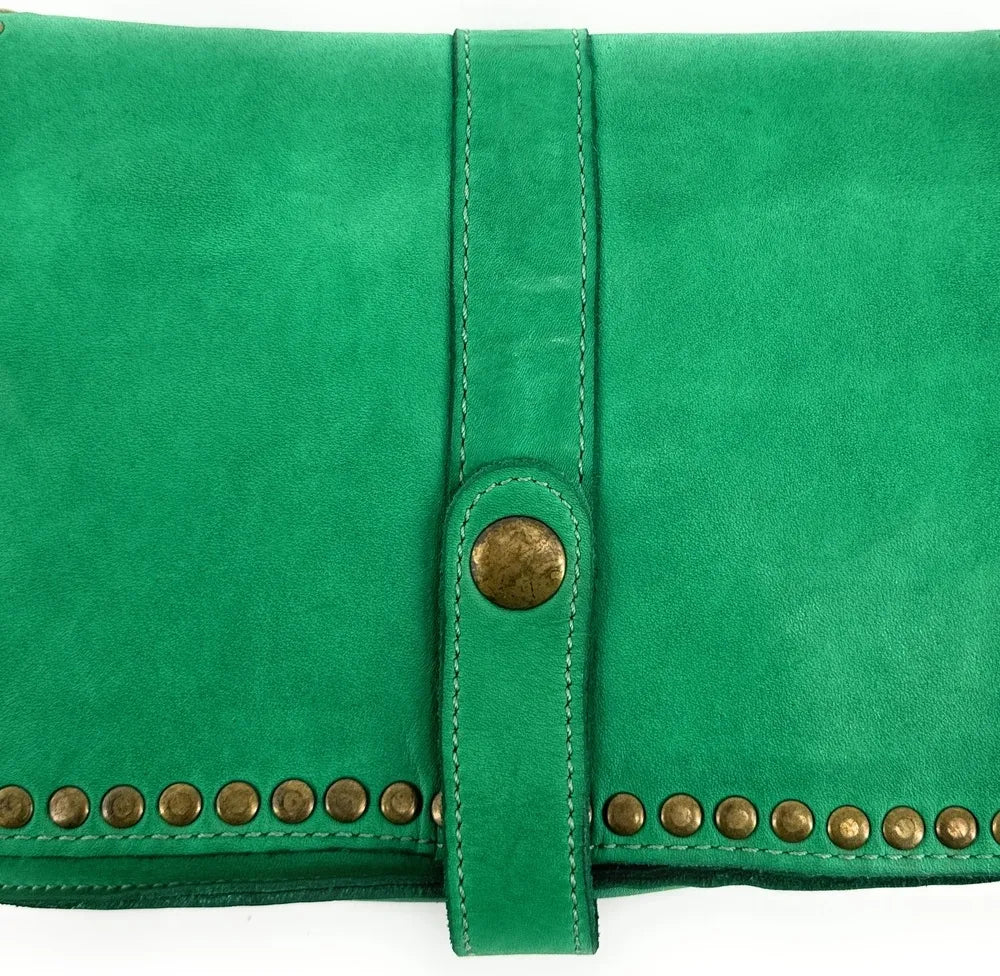 Sac besace à bandoulière en cuir vintage MISS SHAN Vert anglais