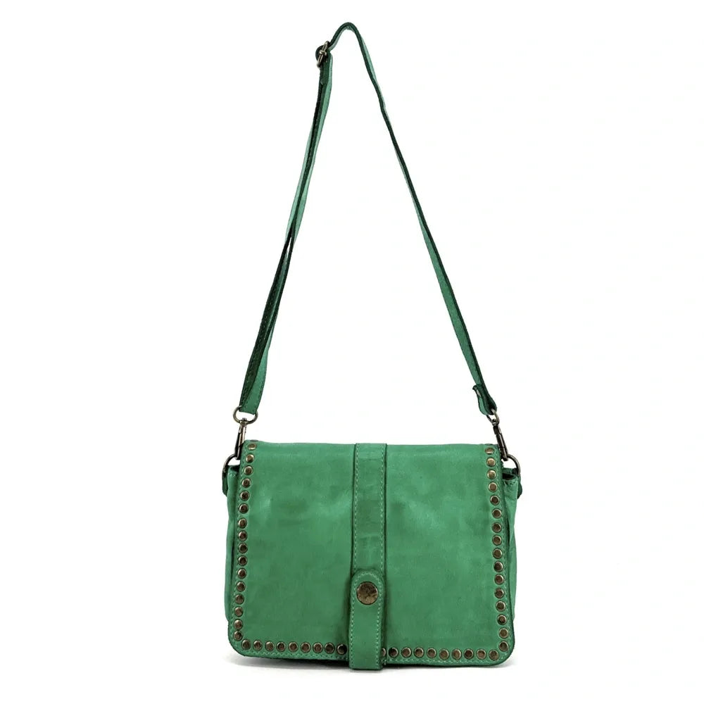 Sac besace à bandoulière en cuir vintage MISS SHAN Vert anglais