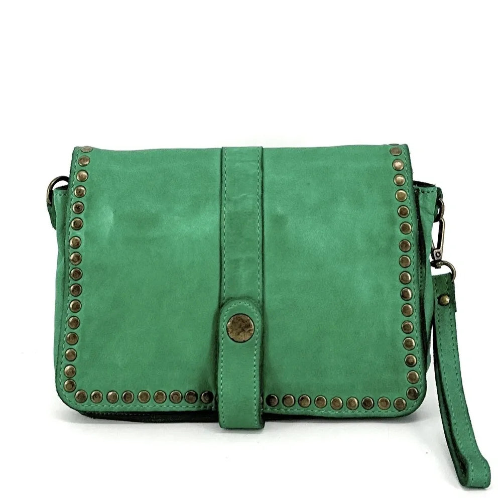 Sac besace à bandoulière en cuir vintage MISS SHAN Vert anglais
