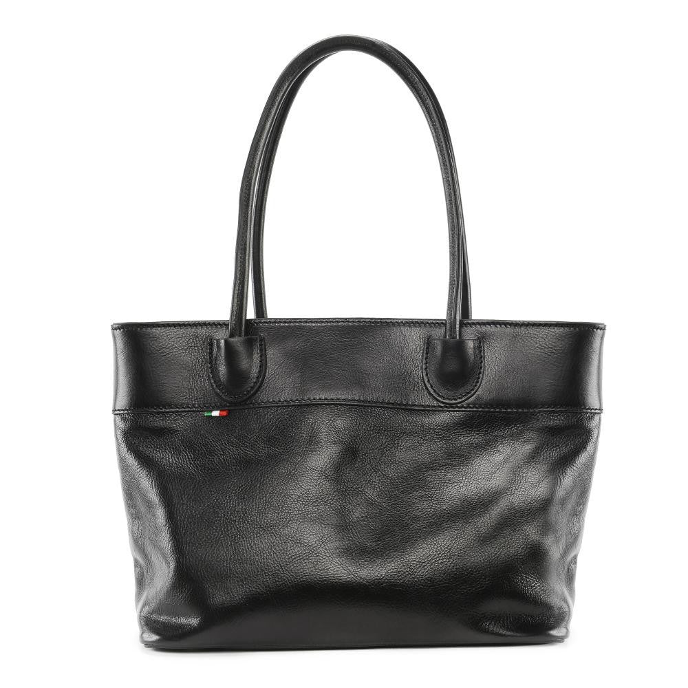 Sac cabas en cuir lisse ORLANDO Noir