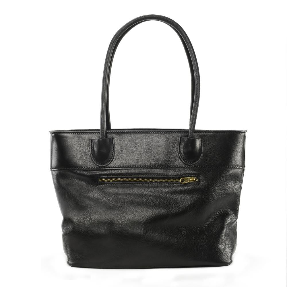 Sac cabas en cuir lisse ORLANDO Noir