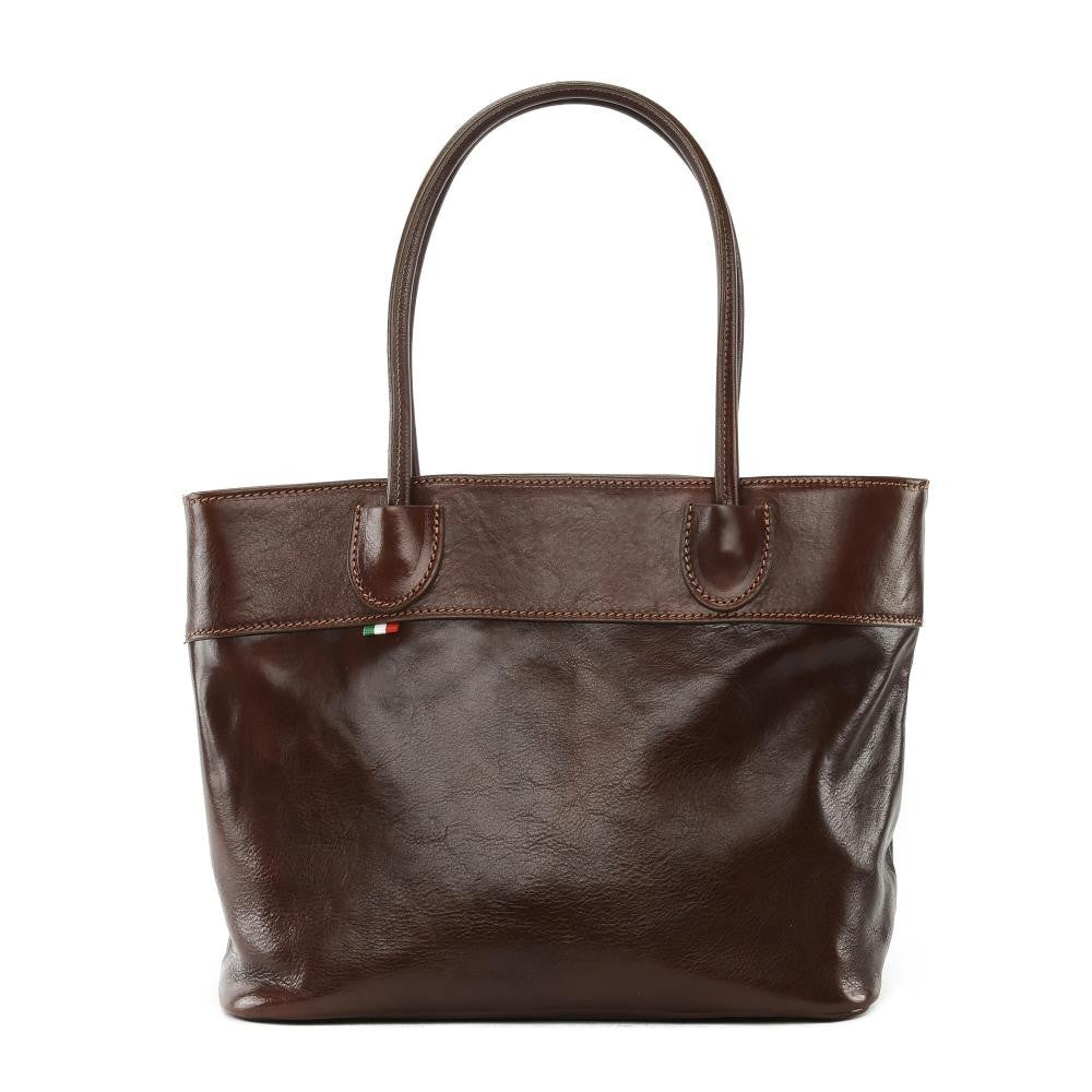 Sac cabas en cuir lisse ORLANDO Châtaigne