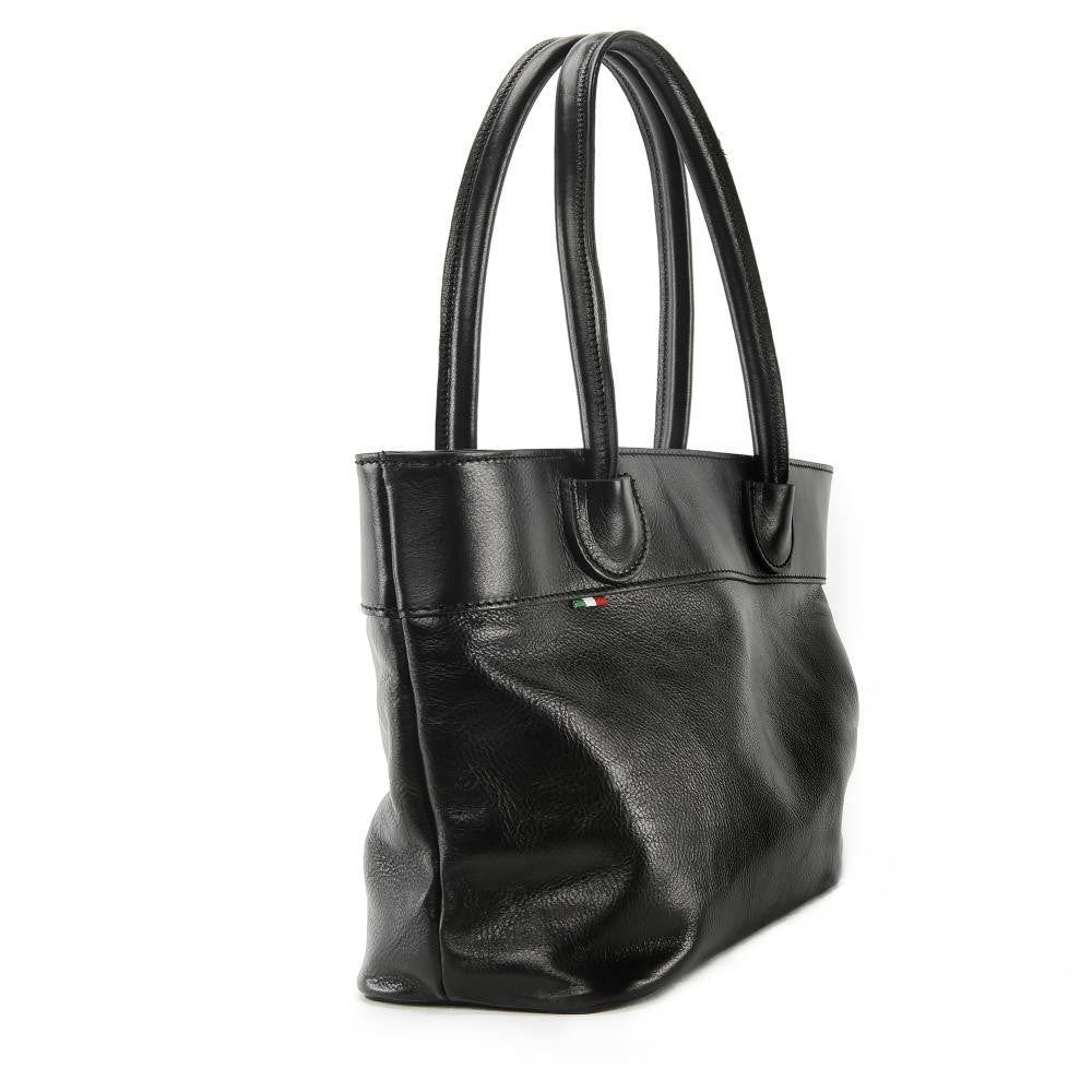 Sac cabas en cuir lisse ORLANDO Noir