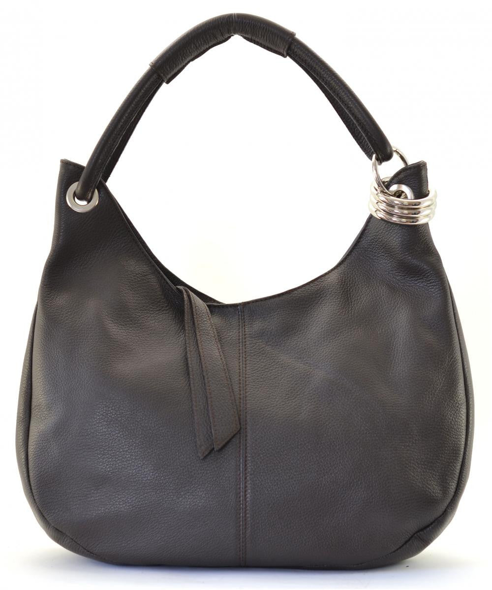 Sac à main en cuir grainé SAMOA Chocolat
