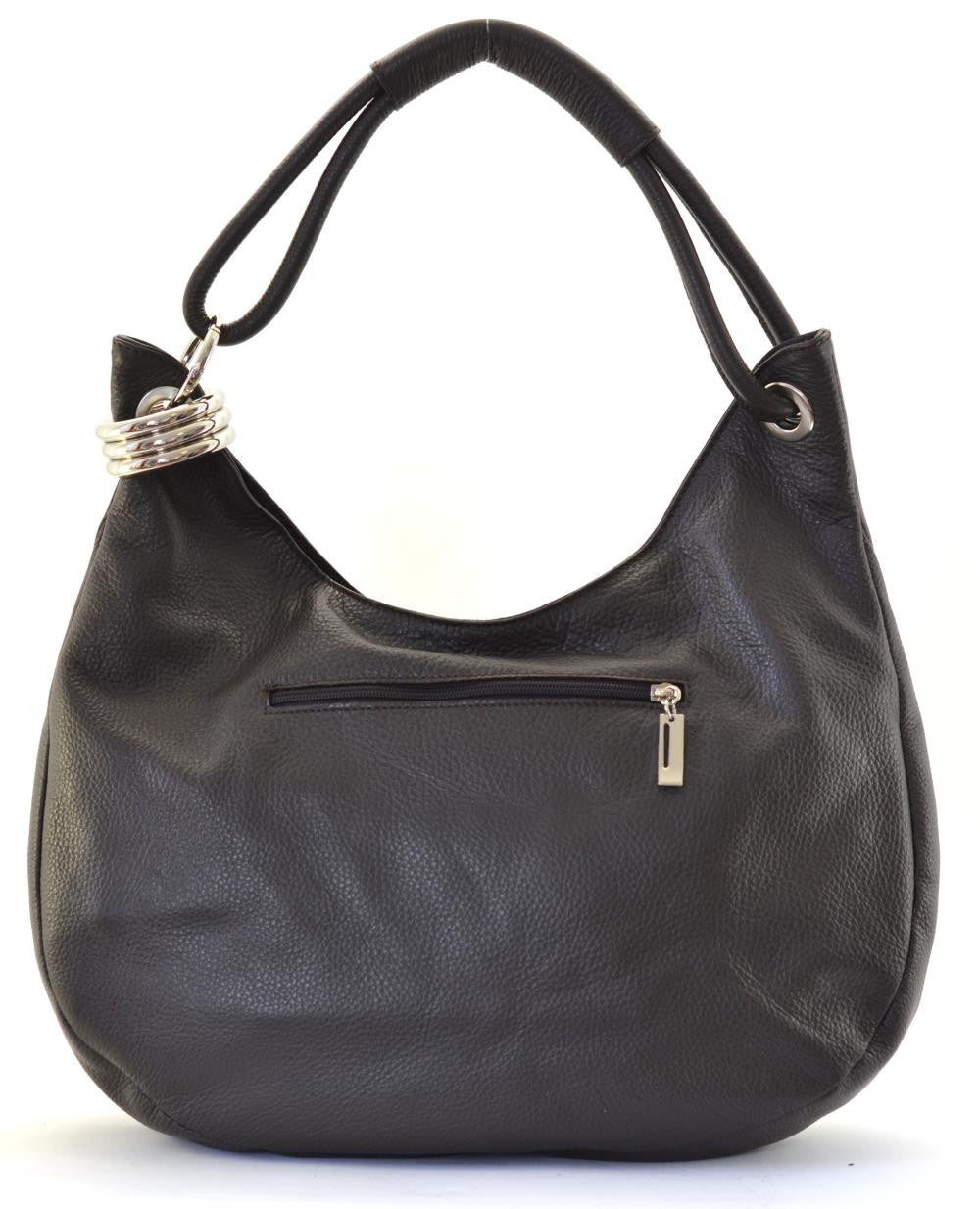 Sac à main en cuir grainé SAMOA Chocolat