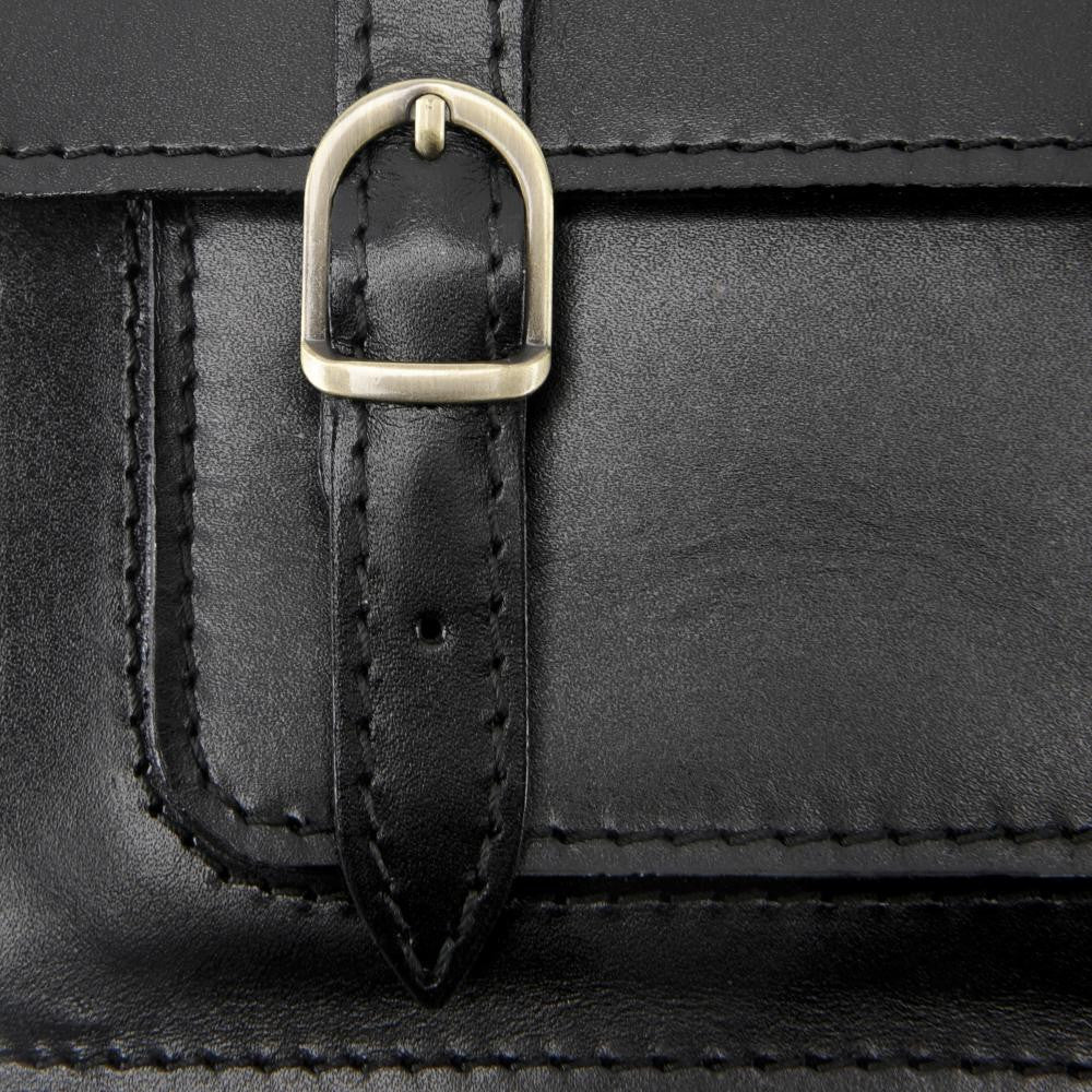 Sac à main en cuir lisse SAND Noir