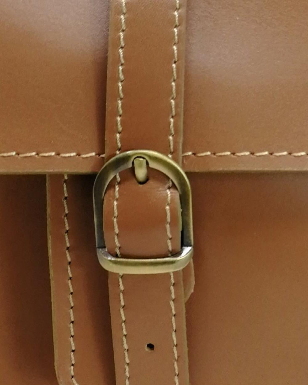 Sac à main en cuir lisse SAND Taupe clair