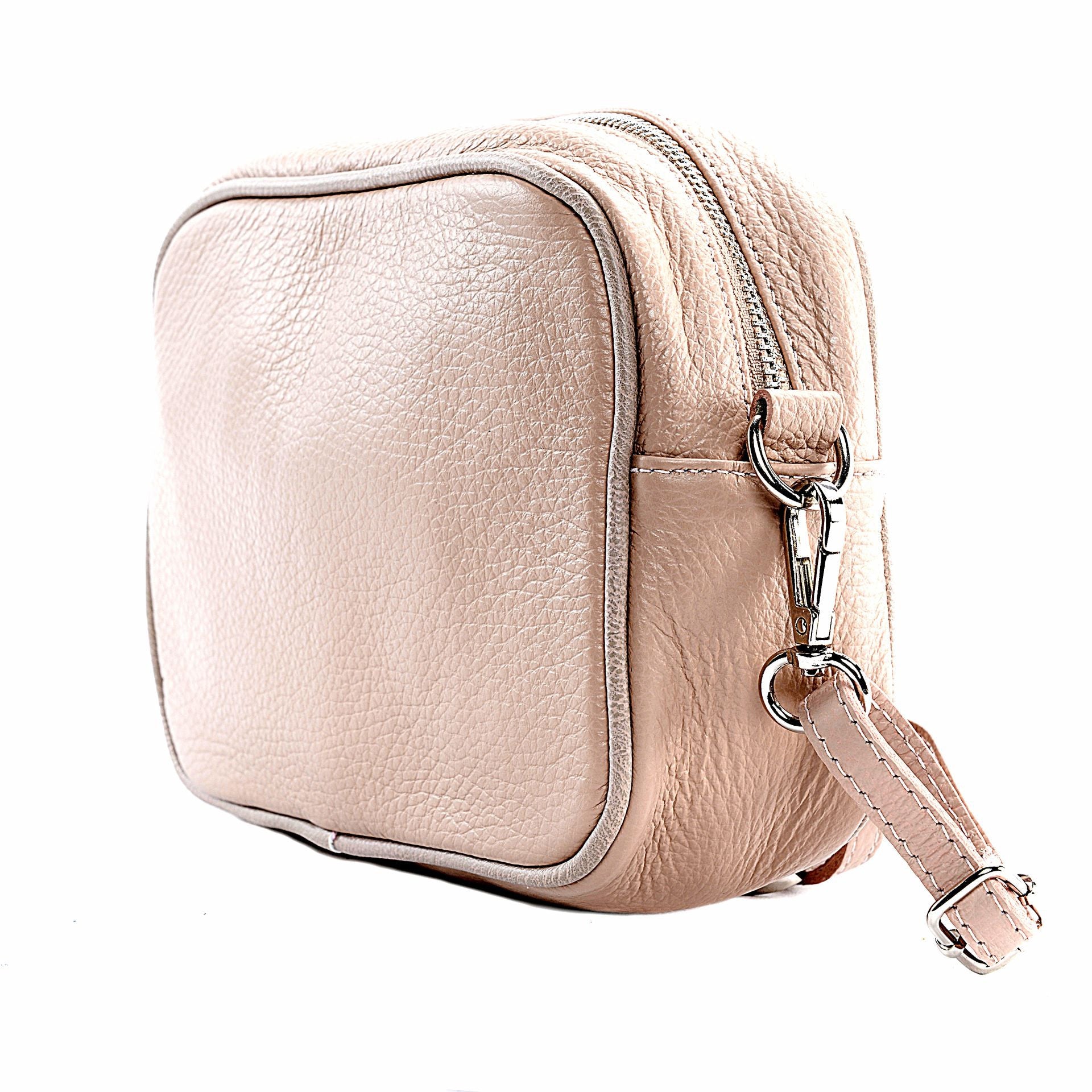 Sac à main en cuir grainé SEVILLE Rose nude