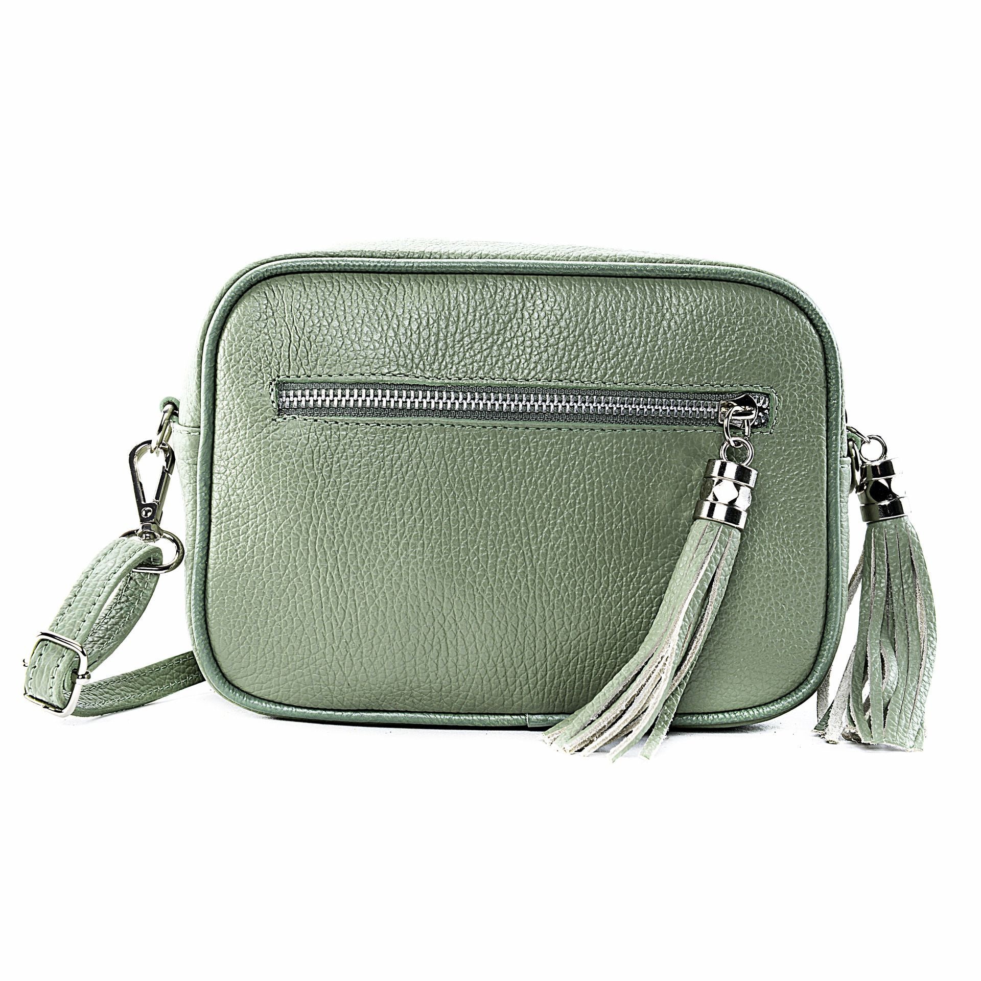 Sac à main en cuir grainé SEVILLE Vert pastel