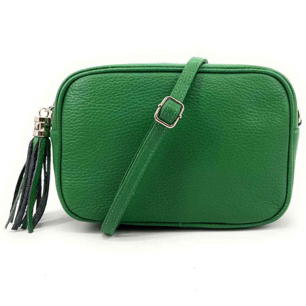 Sac à main en cuir grainé SEVILLE Vert anglais