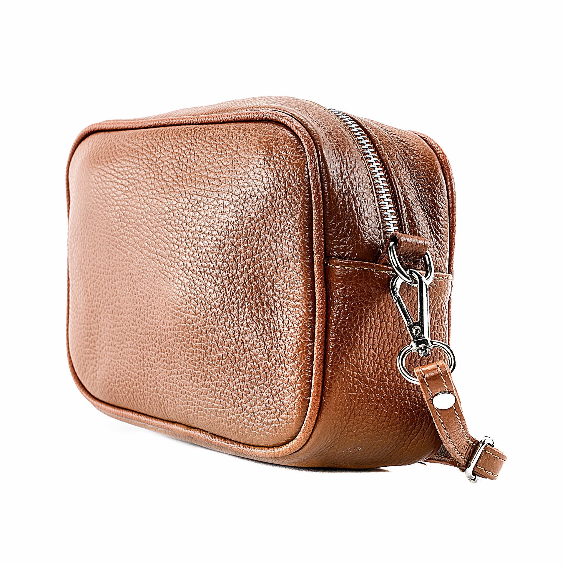 Sac à main en cuir grainé SEVILLE Cognac