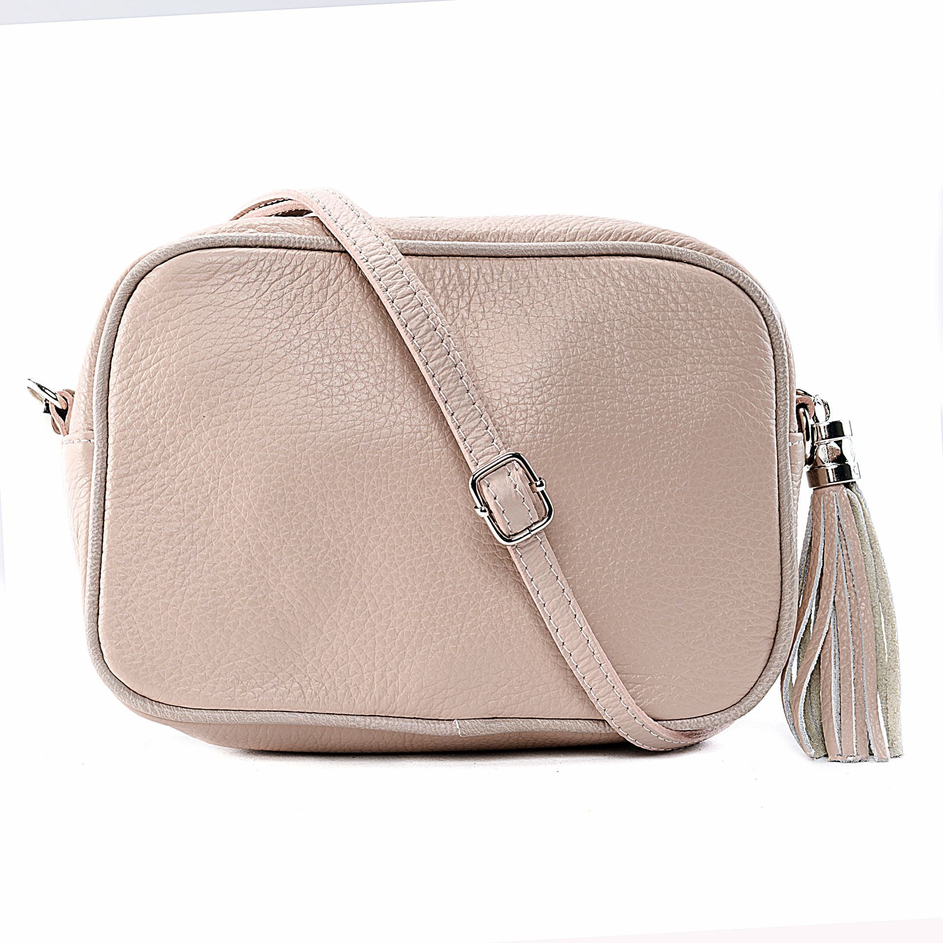 Sac à main en cuir grainé SEVILLE Rose nude