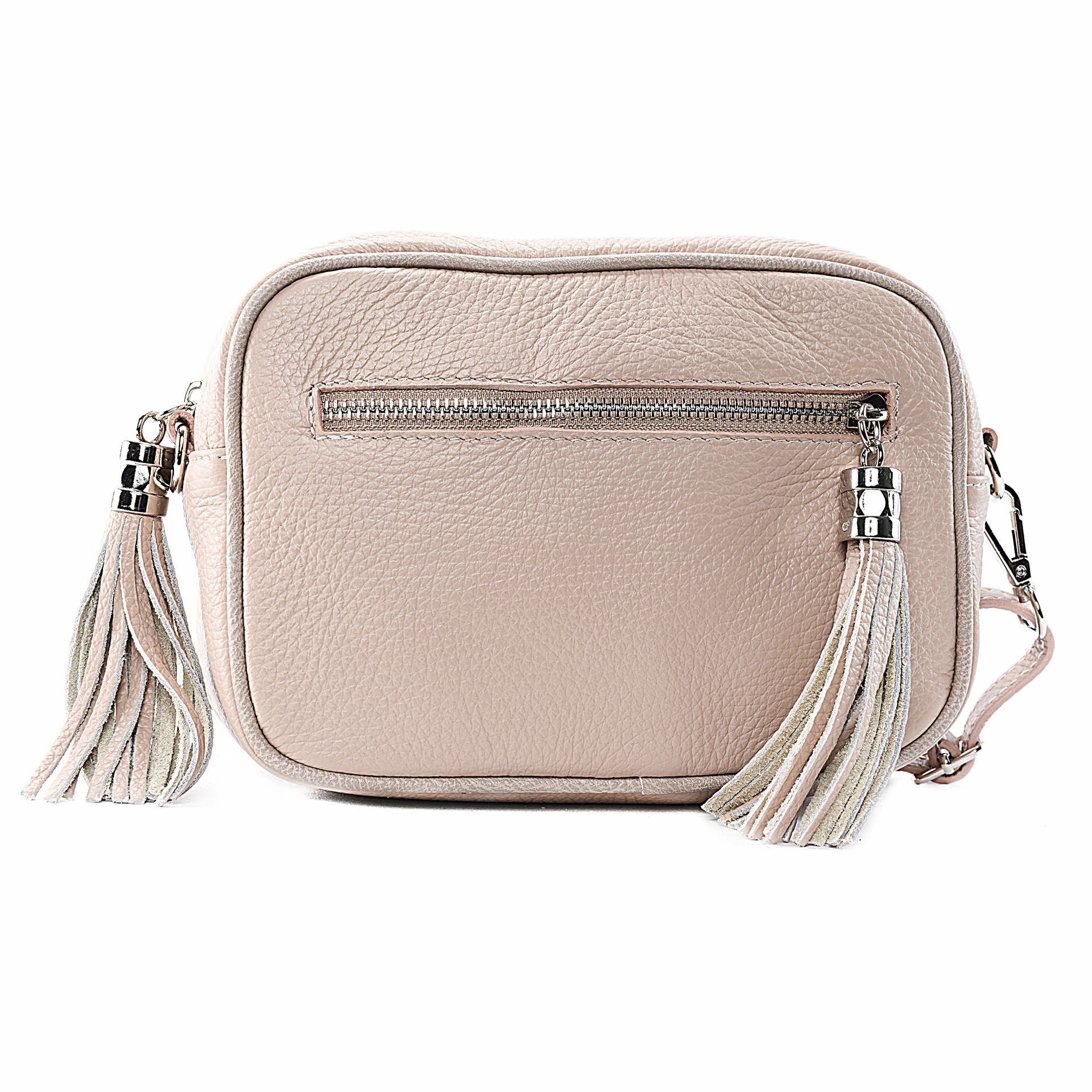 Sac à main en cuir grainé SEVILLE Rose nude