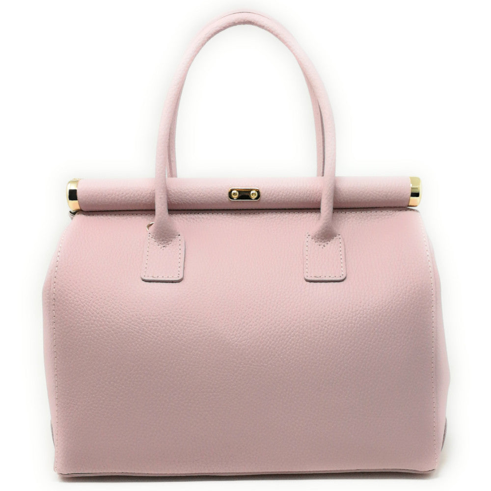 Sac à main en cuir italien TROCADERO Rose nude