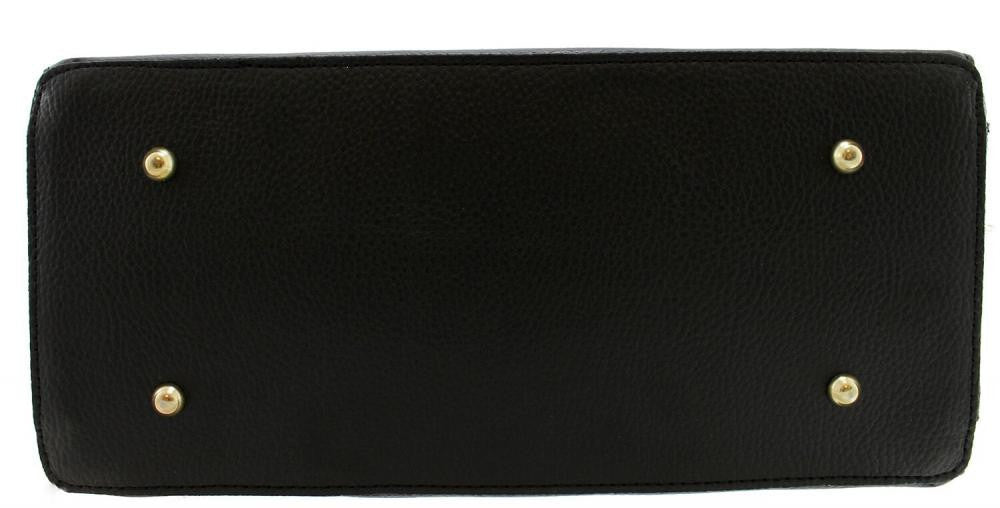 Sac à main en cuir italien TROCADERO Noir