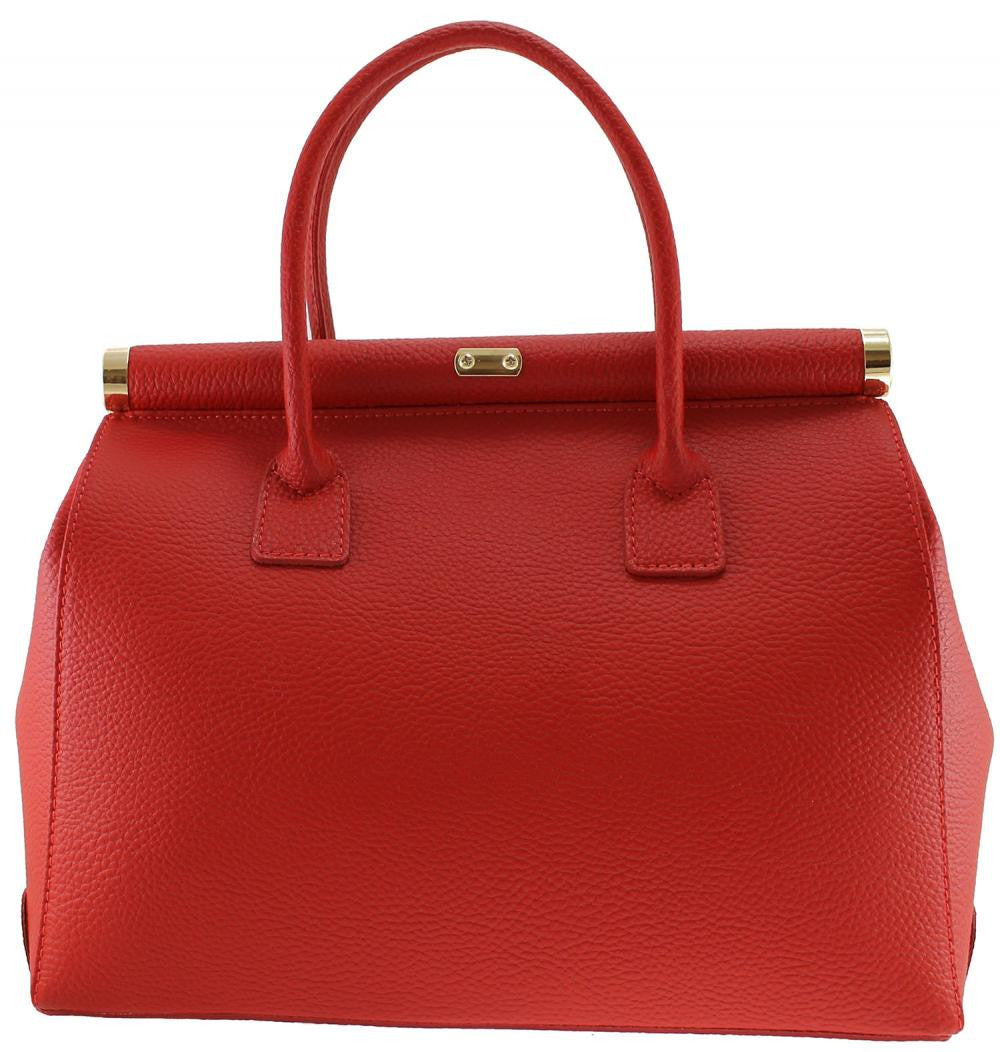 Sac à main en cuir italien TROCADERO Rouge garance