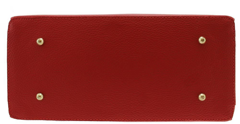 Sac à main en cuir italien TROCADERO Rouge garance