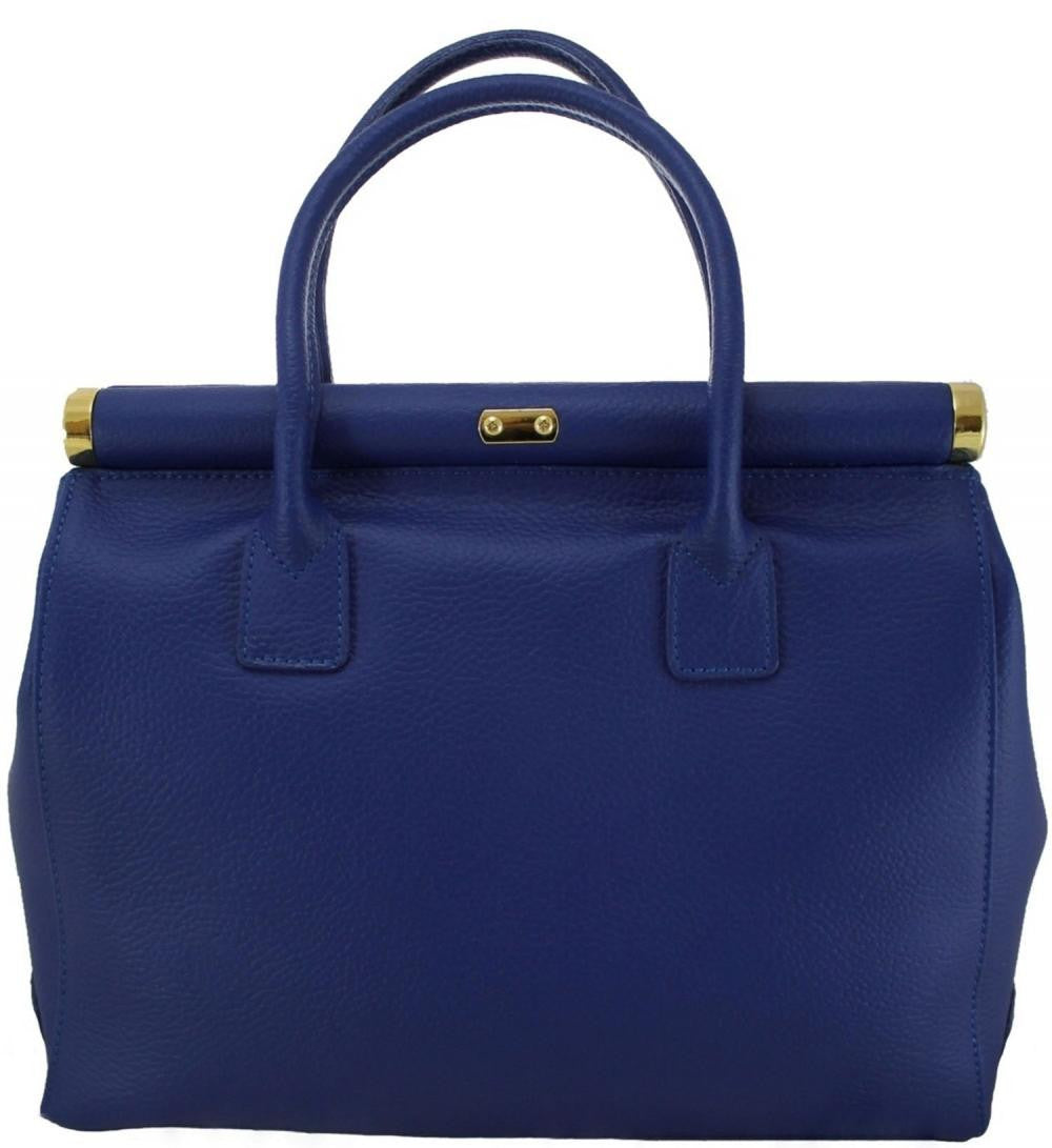 Sac à main en cuir italien TROCADERO Bleu roi