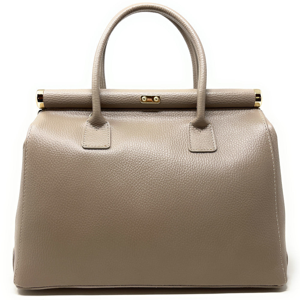 Sac à main en cuir italien TROCADERO Taupe